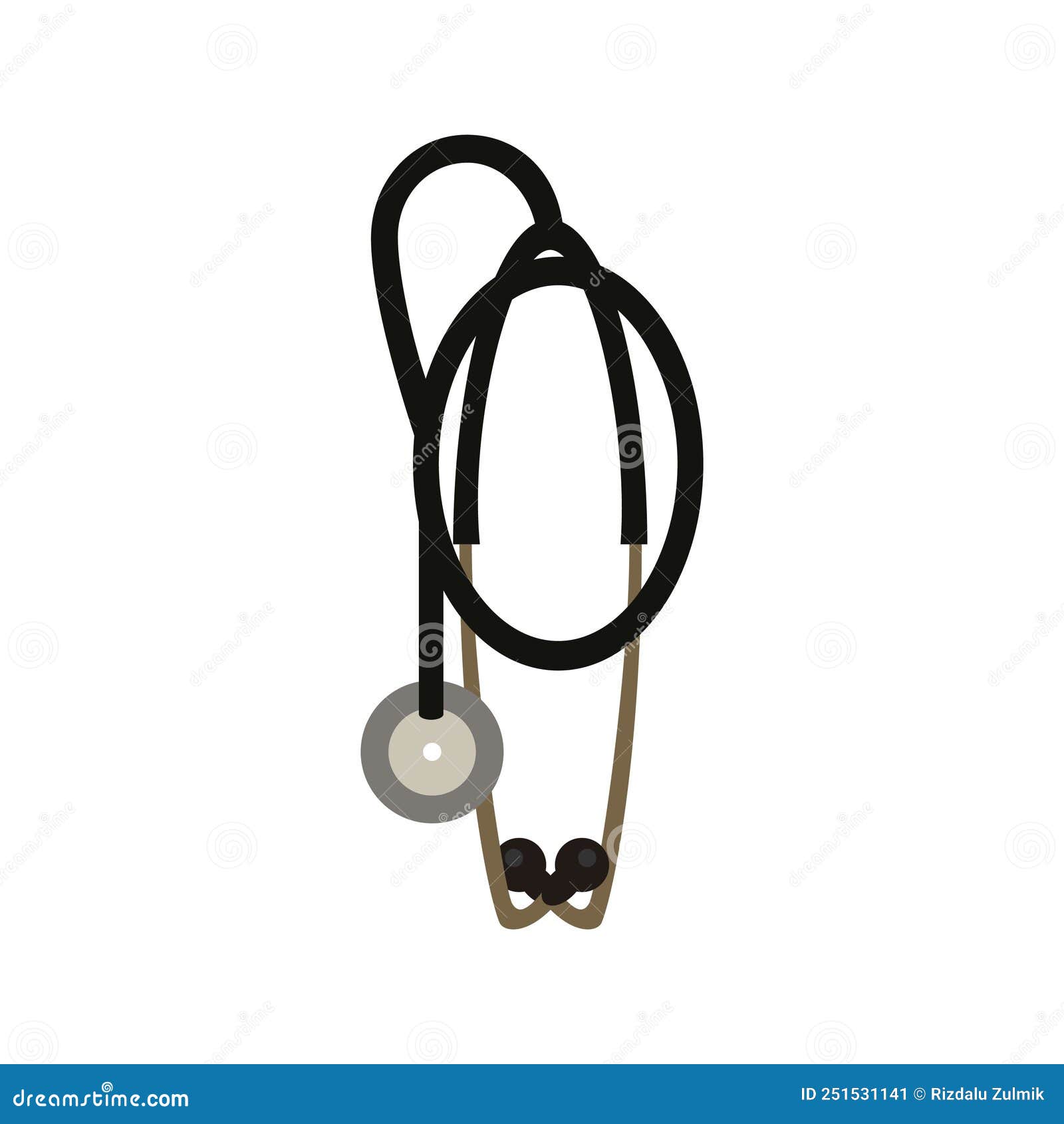 Stethoscope Symbol Vector Icon Stock Vector Illustration of organ