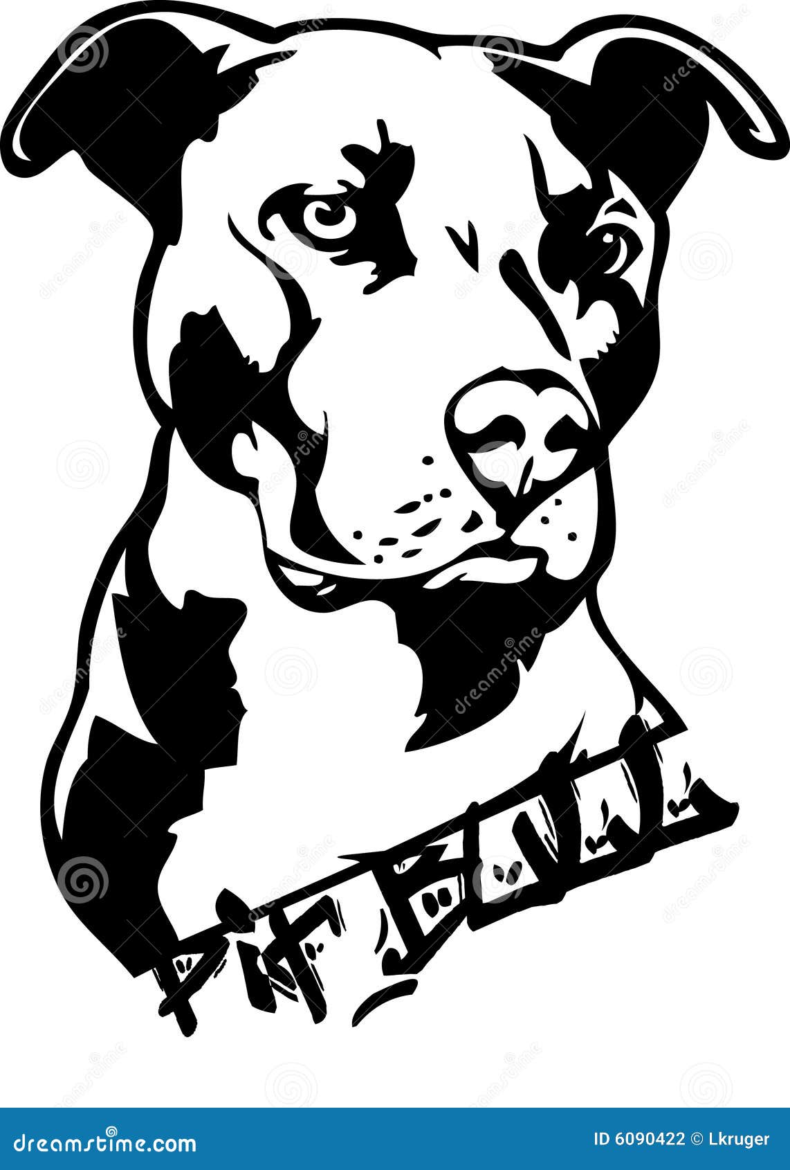 Pit Bull Dog Illustration Illustrazione Di Stock Illustrazione Di