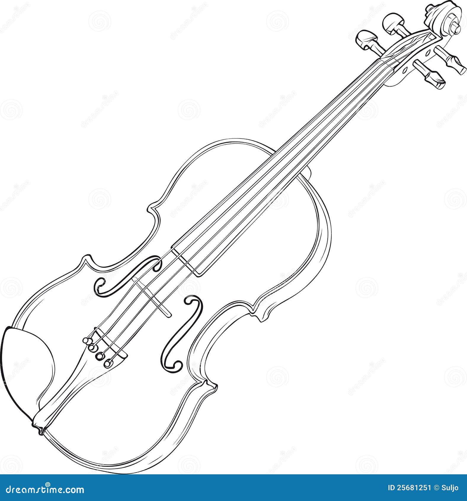 Illustrazione del violino Libera da Diritti