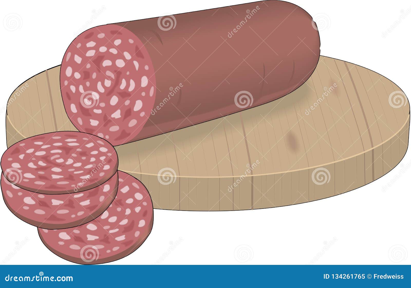 Illustrazione Di Vettore Del Salame Illustrazione Vettoriale