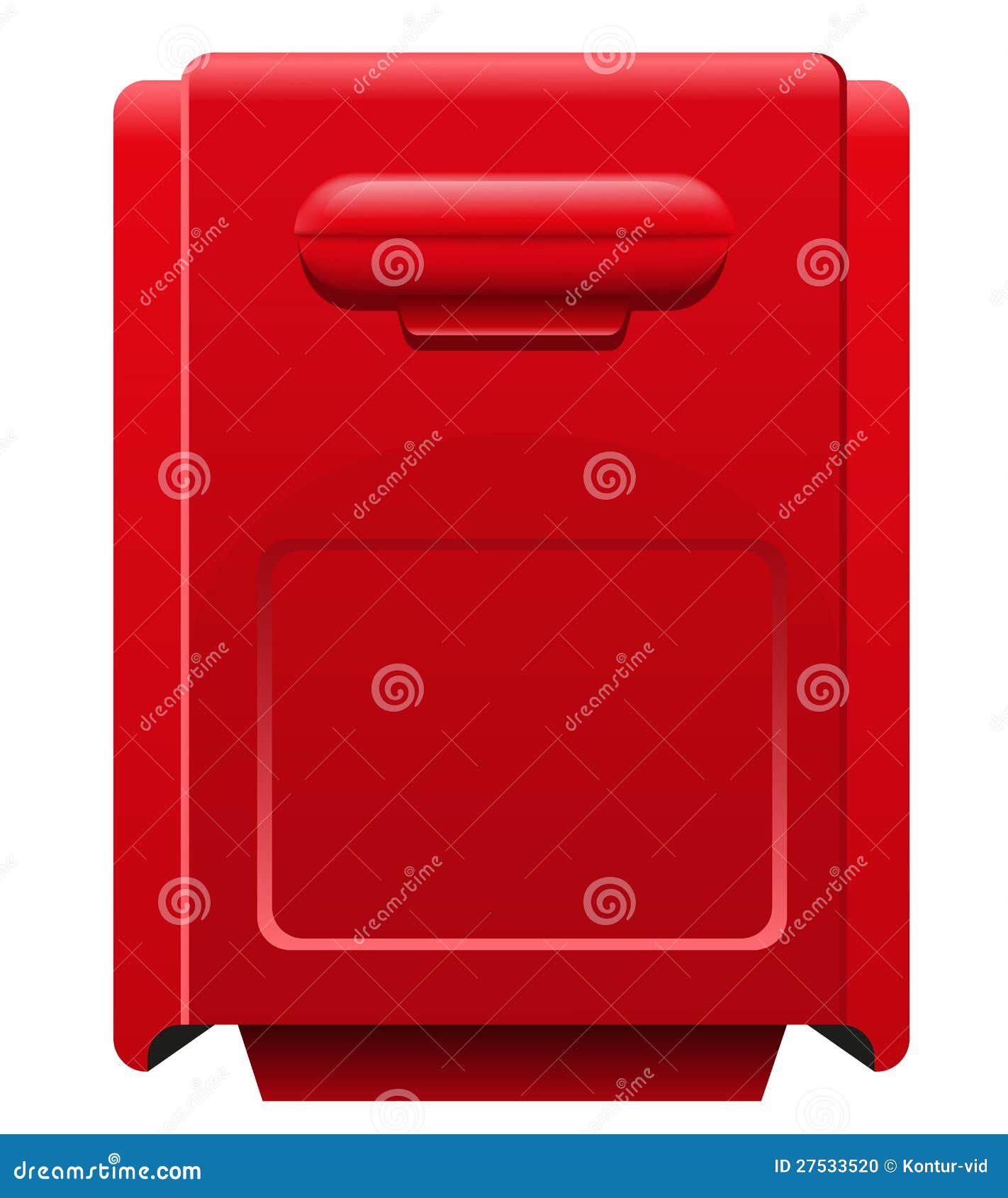 Illustrazione di vettore dell'icona della cassetta postale isolata su priorità bassa bianca