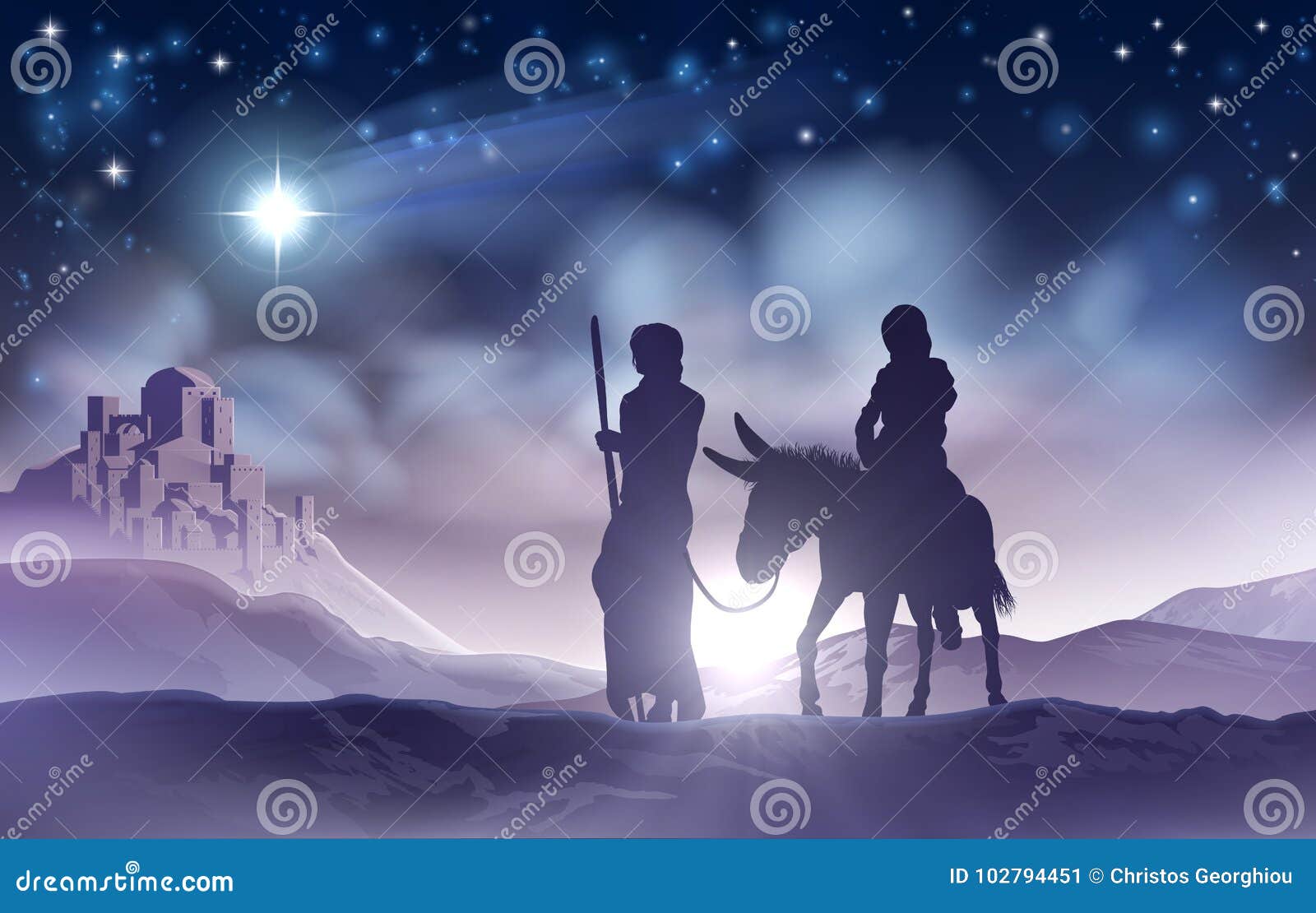 Natale Nativita.Illustrazione Maria E Joseph Di Natale Di Nativita Illustrazione Vettoriale Illustrazione Di Background Nascita 102794451