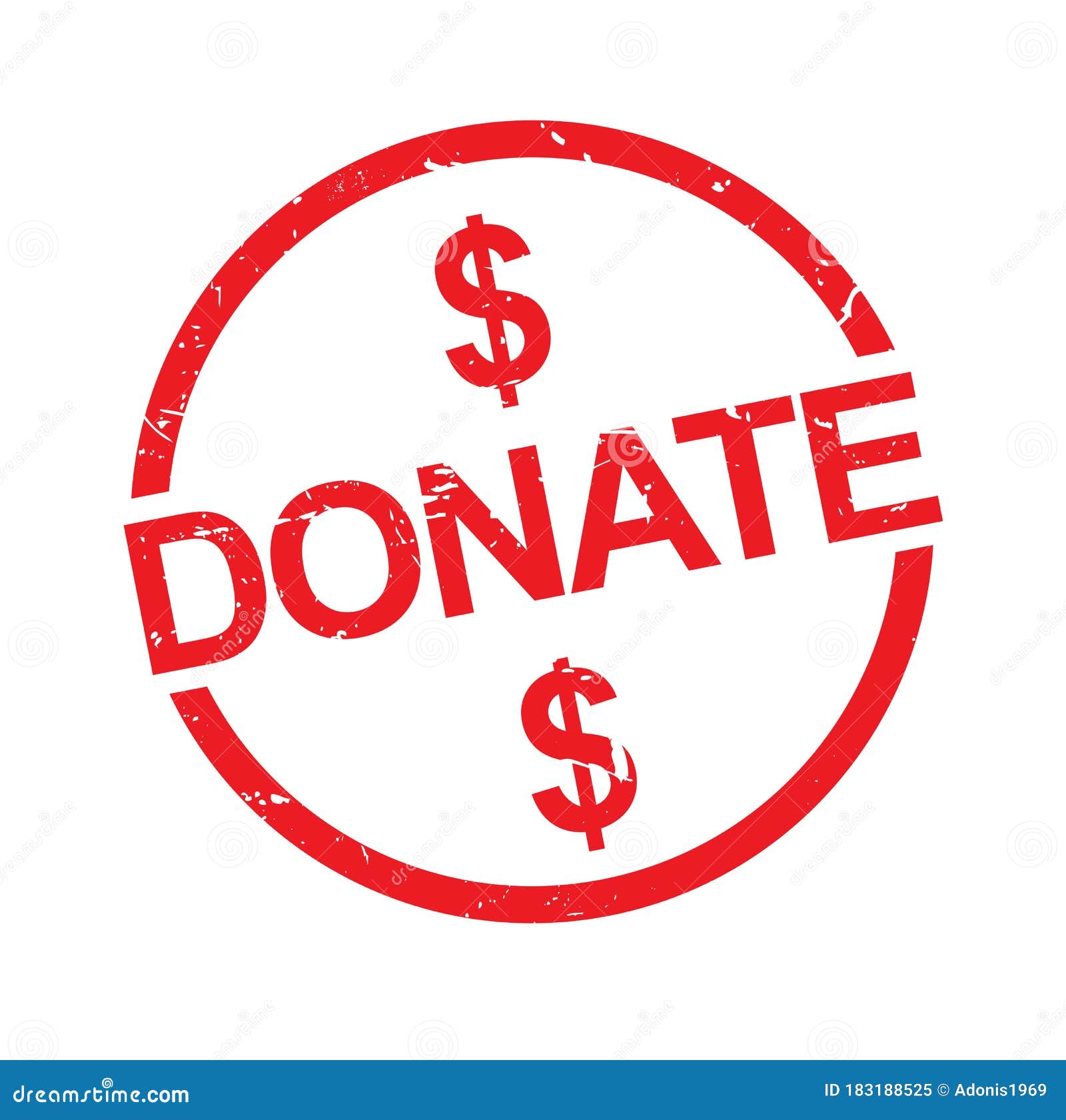 Donate stamp stock illustration. Illustration of contribute 183188525