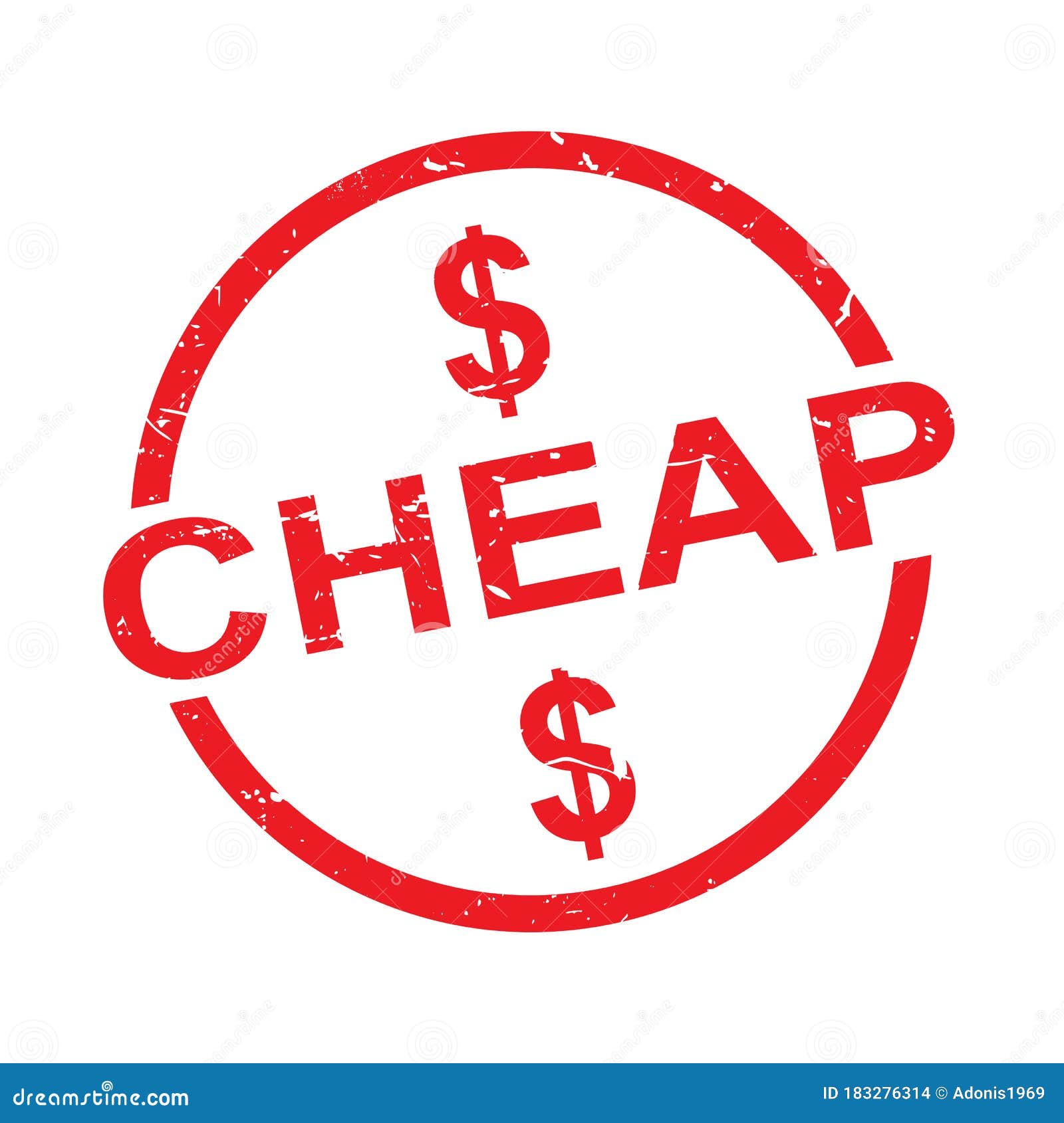 Cheap stamp stock illustration. Illustration of advertising 183276314