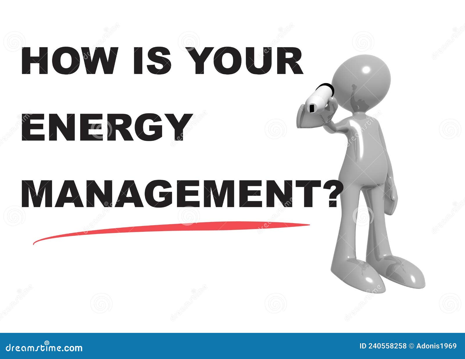 How is Your Energy Management on White Stock Illustration