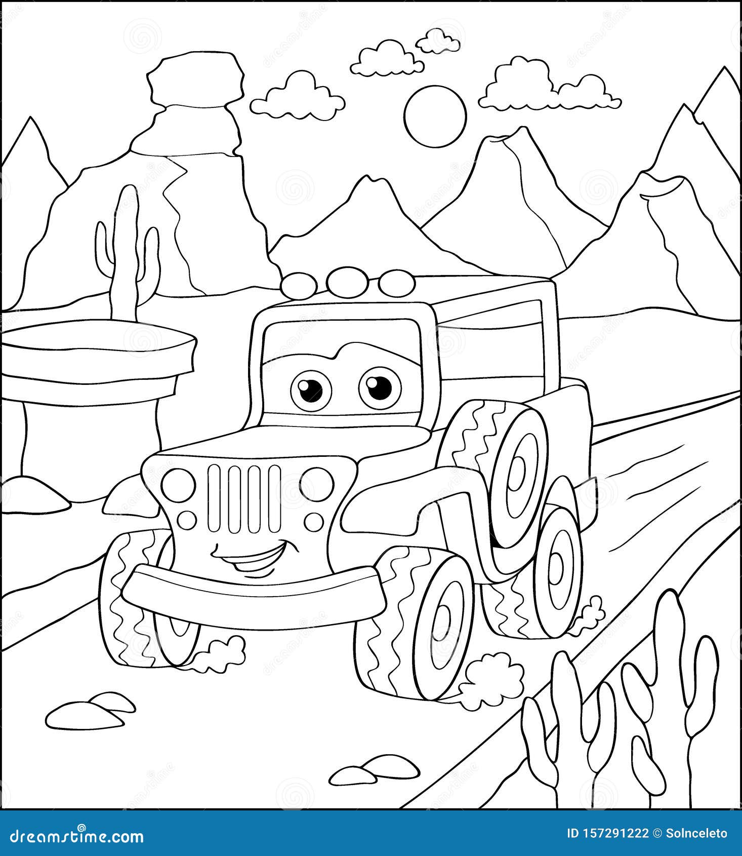 página para colorir de carro de corrida isolada para crianças