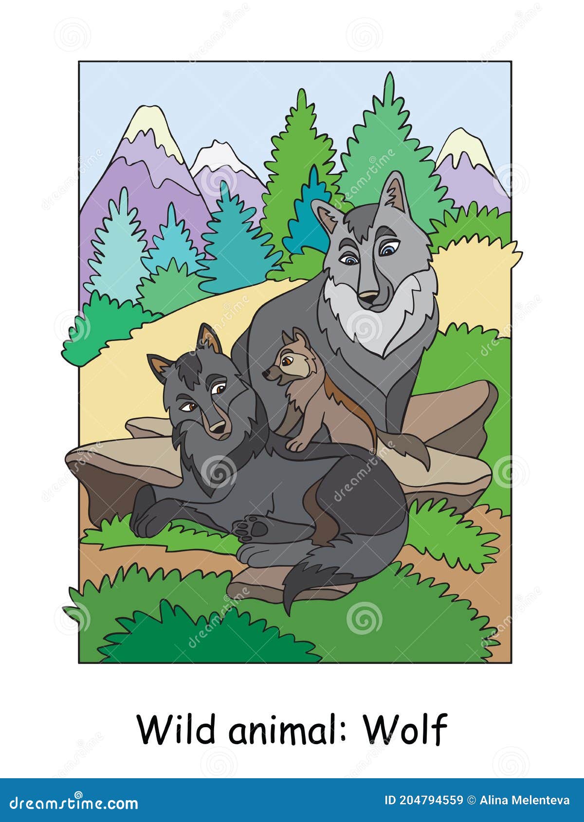 Vetores de Wolf Animal Personagem Desenho Animado Desenho Animado Página Do  Livro e mais imagens de Lobo - Cão Selvagem - iStock