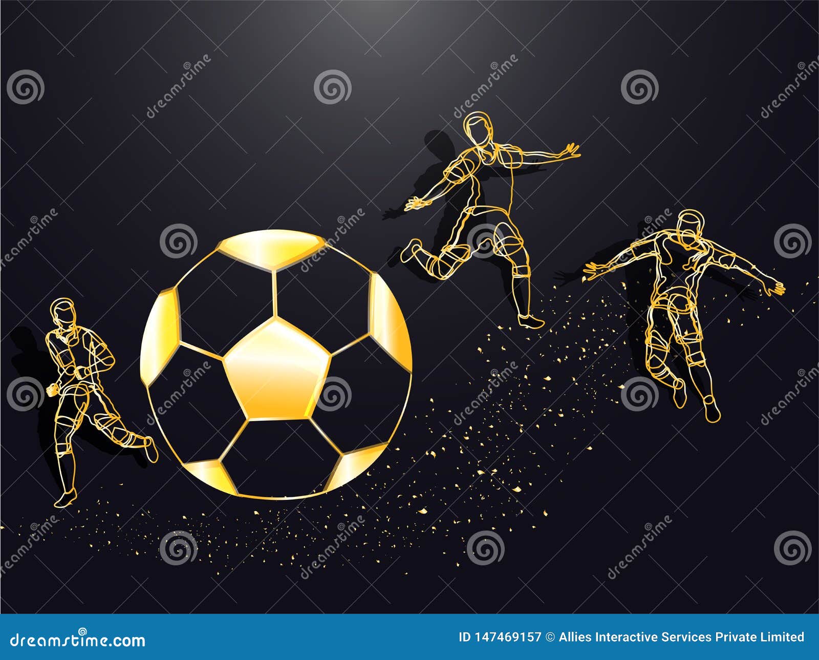 Arte Bola Futebol Stock Vector