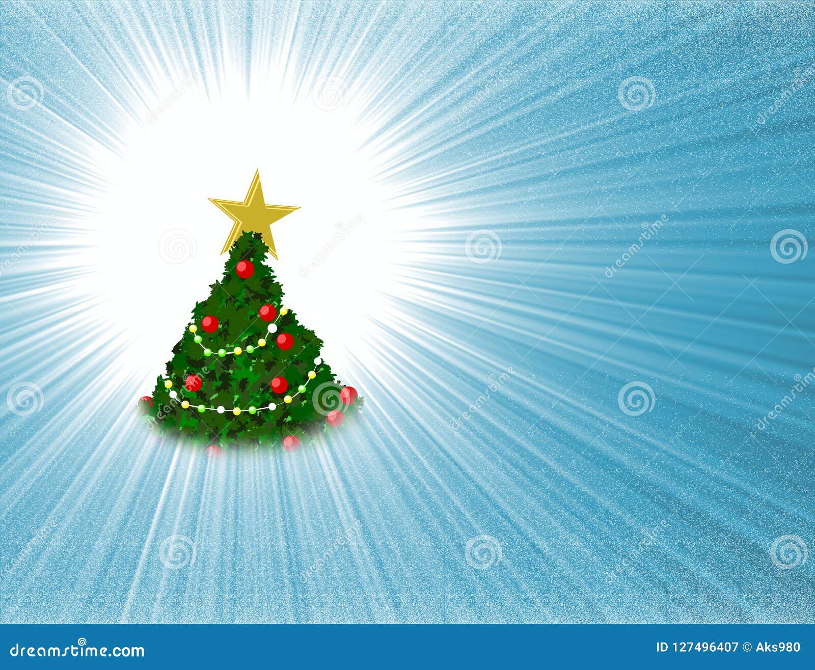 Ilustração De Alta Resolução Da árvore Do Feliz Natal Decorada Com Luzes De  Bulbo Douradas Da Estrela E Da Cor Na Luz - CCB Azul Ilustração Stock -  Ilustração de elevado, festivo: 127496407