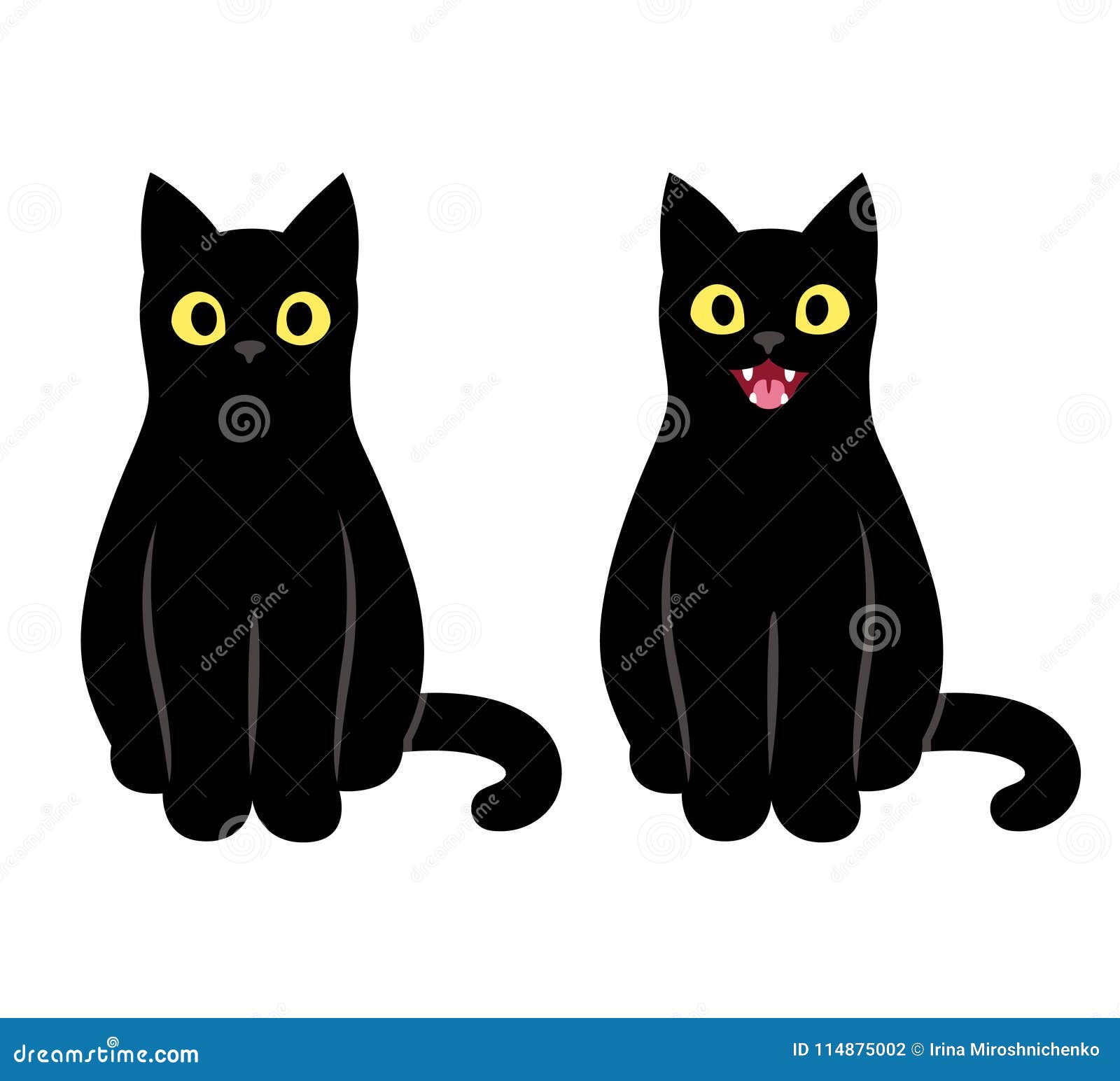 Vetores e ilustrações de Gatinho preto bonito desenhos animados para  download gratuito