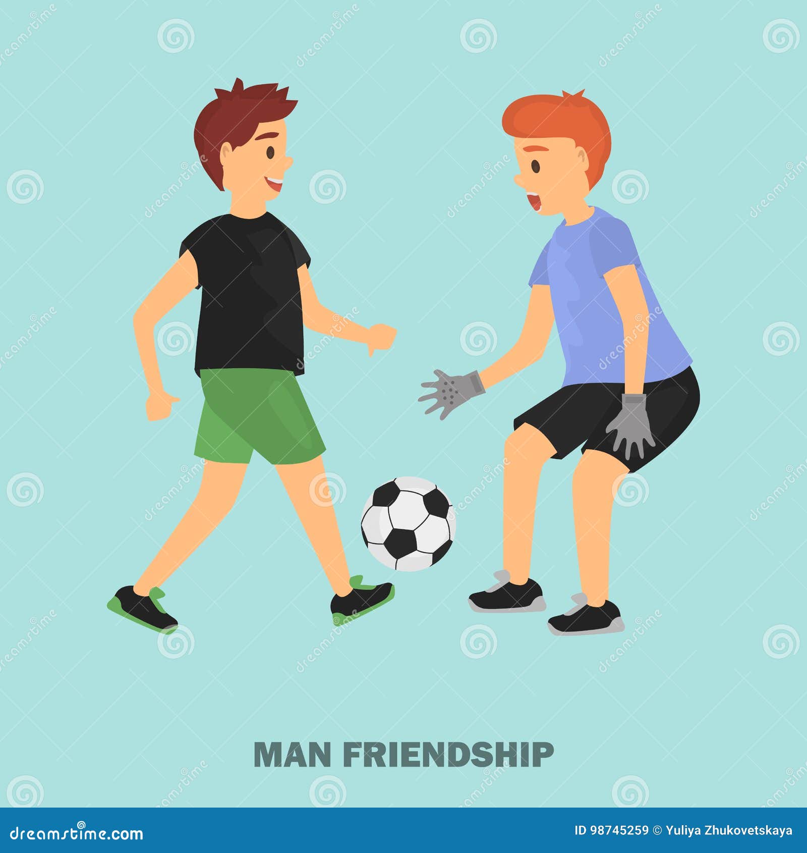 Ilustração De Cor Do Futebol Do Jogo De Dois Amigos Para a Web E O Projeto  Moile Ilustração Stock - Ilustração de esfera, pessoal: 98745259