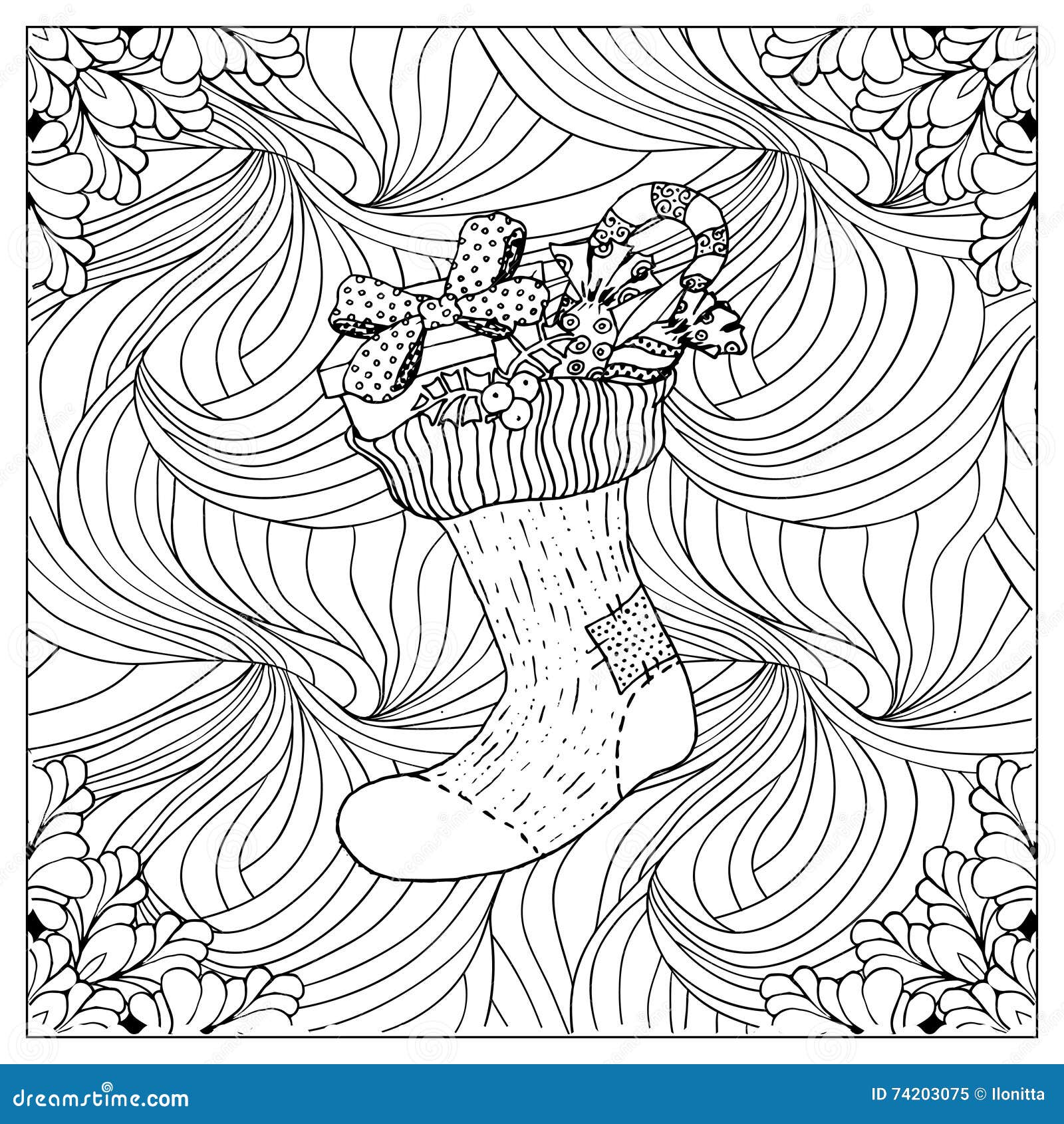 Projeto Adulto Da Página Do Livro Para Colorir Com Uma Imagem De