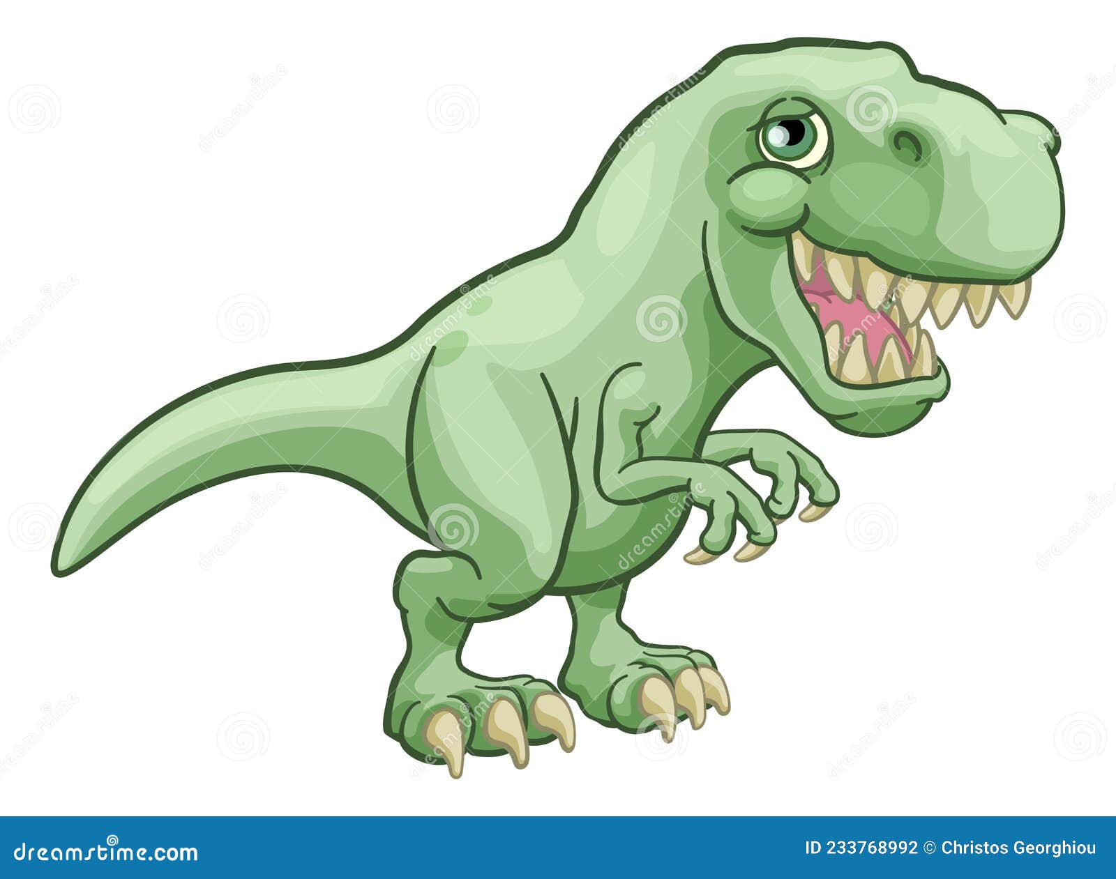 Personagem de desenho animado de dinossauro Tiranossauro Rex