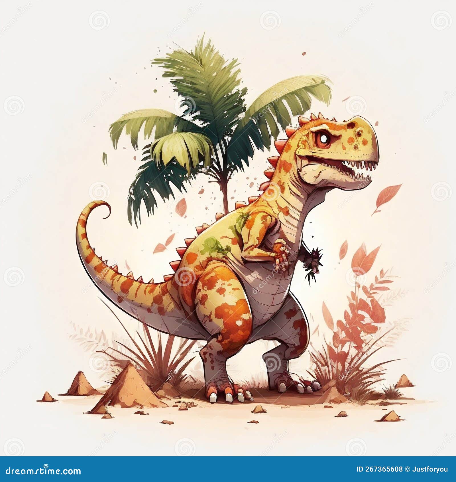 Um dinossauro de desenho animado, foto gerada por ai
