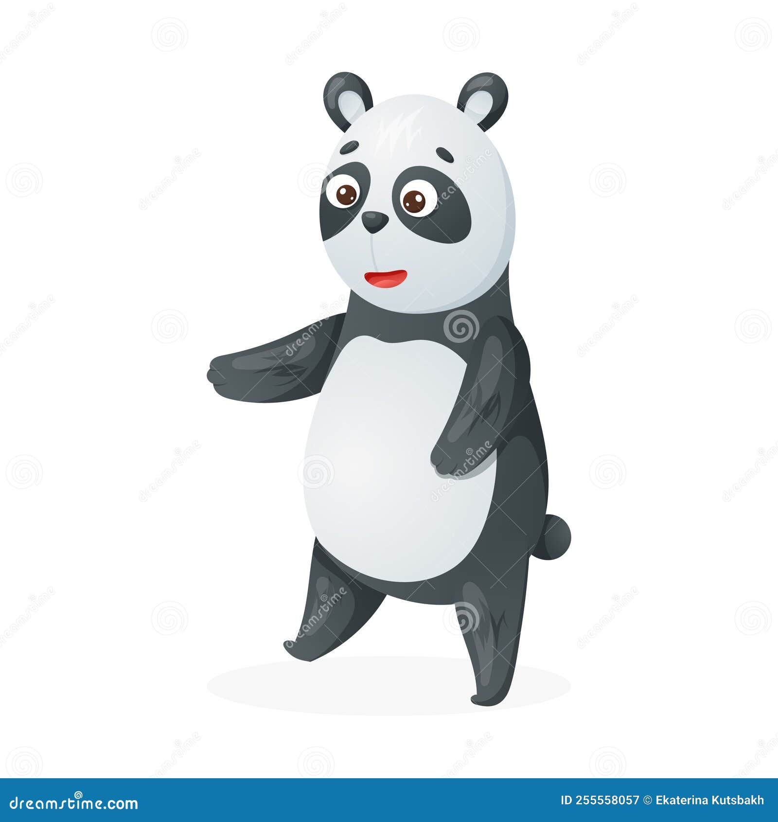 Ilustração em vetor de animal fofo de desenho animado de panda