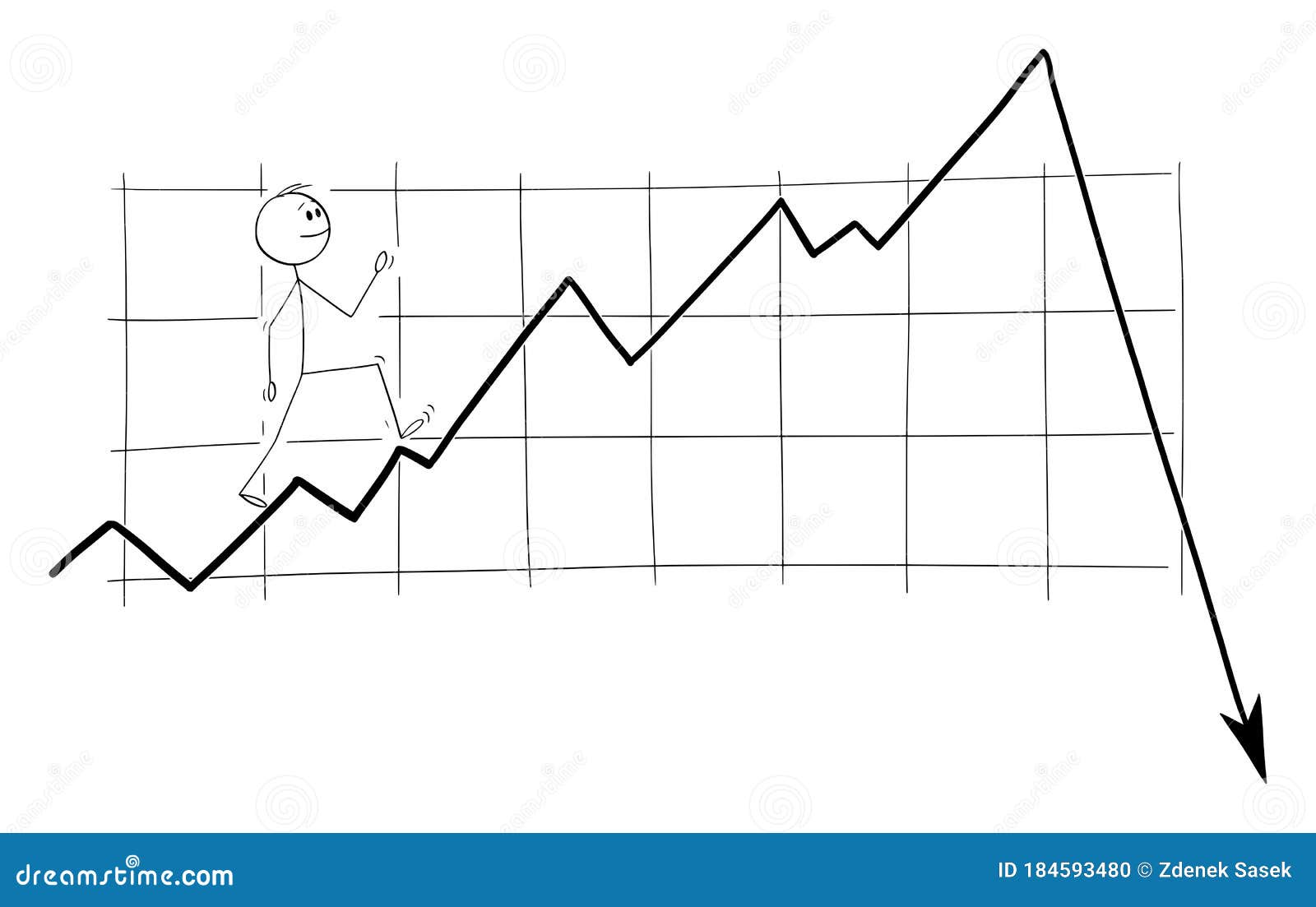 desenhos animados do investidor empresário relaxar e dormir no gráfico  crescente. investimento de sucesso ganhe mais lucro ou retorno de  crescimento fácil. estilo de arte de linha contínua única 10776014 Vetor no