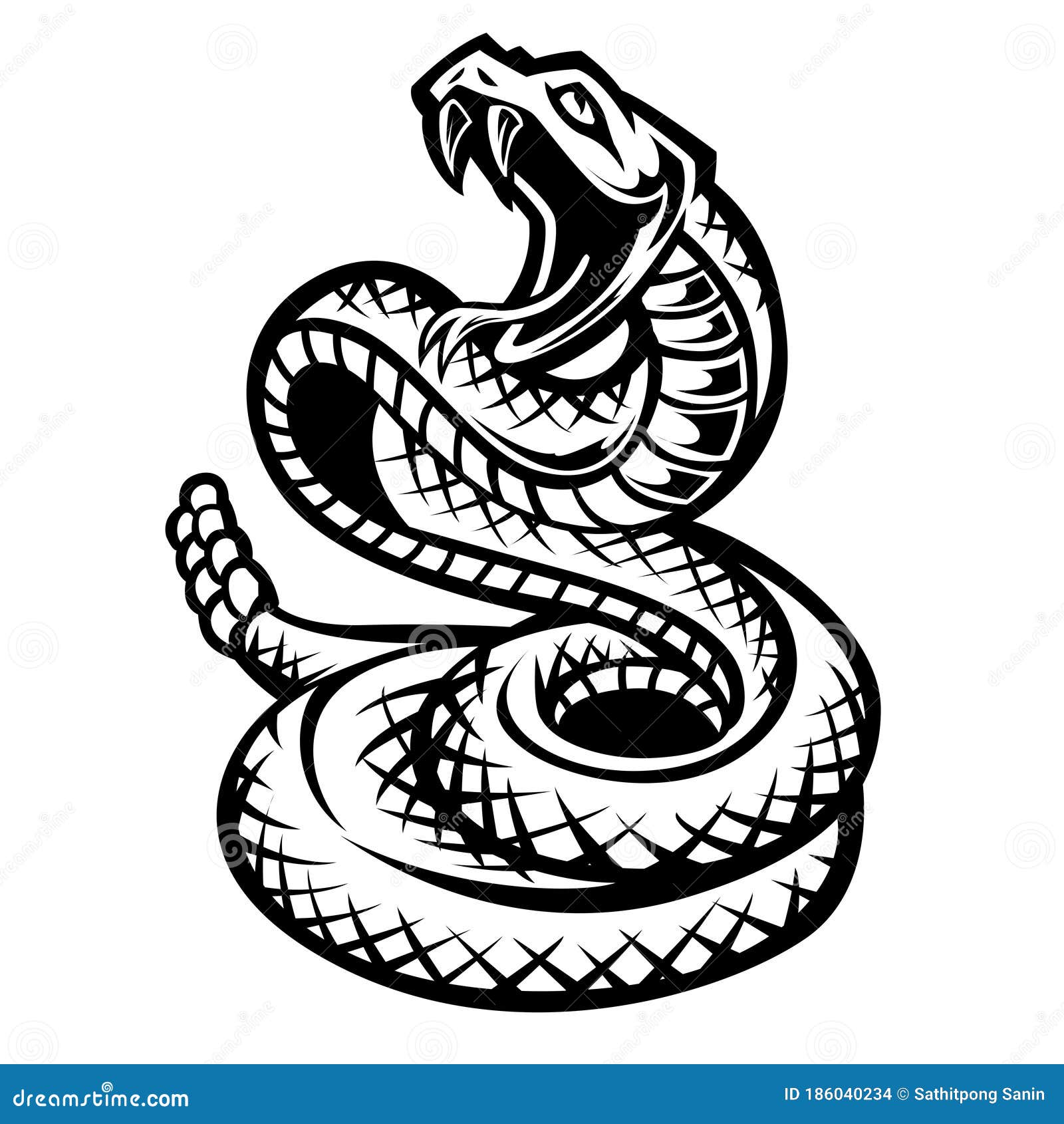 Desenho Uma Cobra Logotipo Forma Uma Cobra vetor(es) de stock de