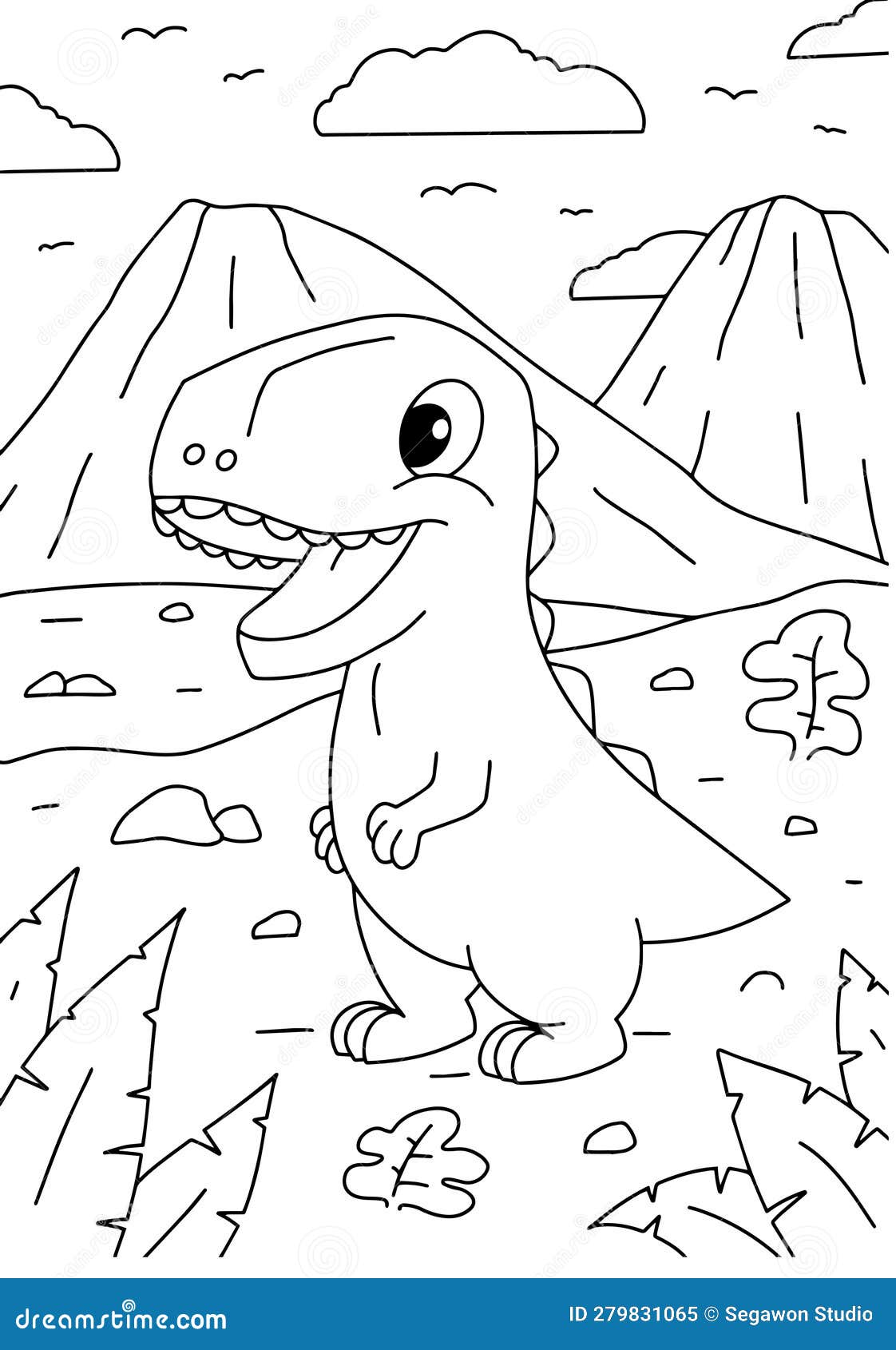 Livro Digital para Colorir Dinossauro Aprendendo o Alfabeto