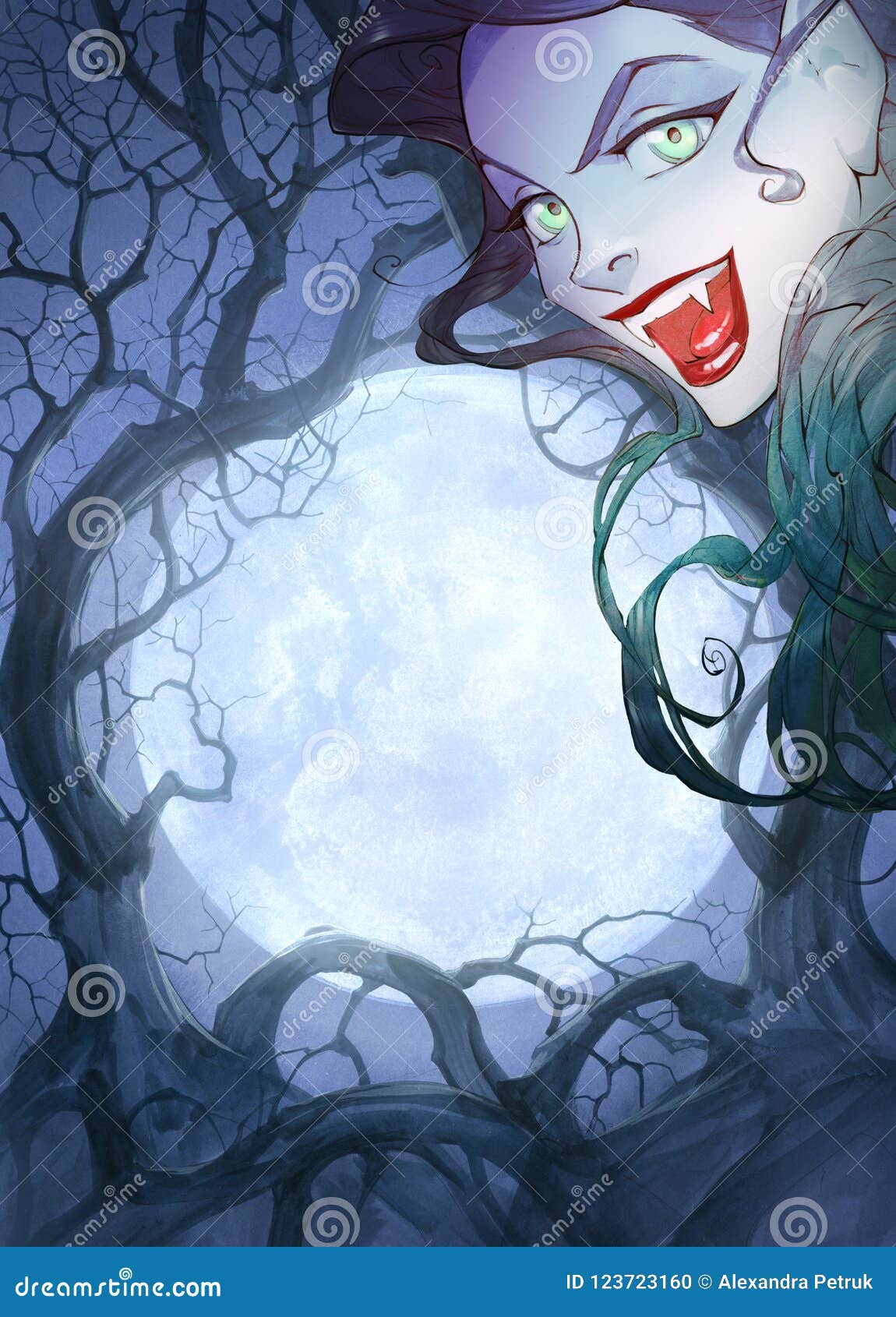 Ilustração do estilo anime de uma garota em uma fantasia de bruxa