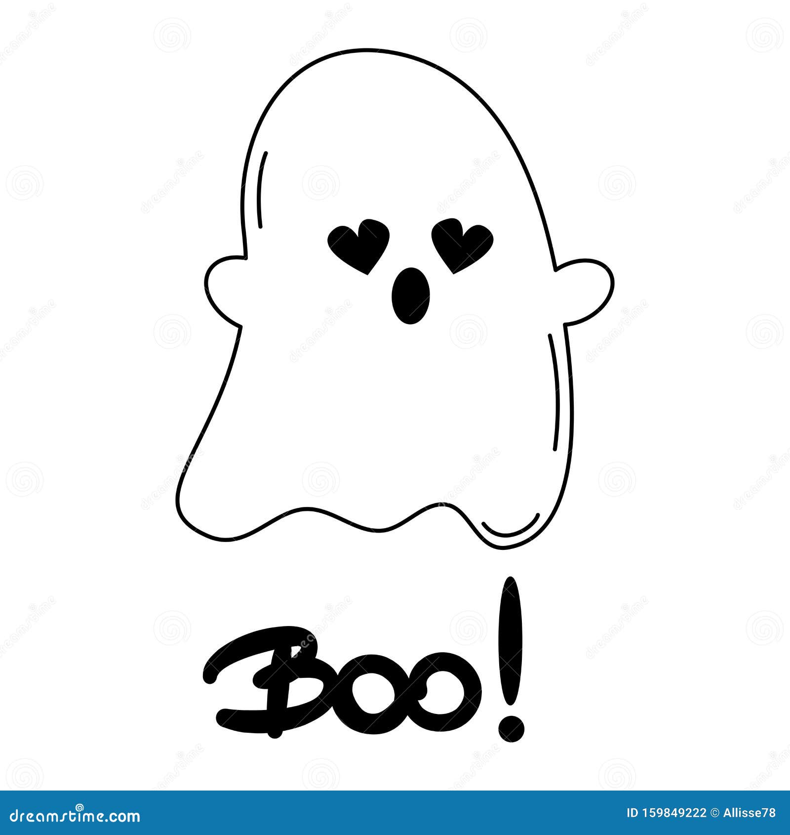 Desenho de fantasma de halloween