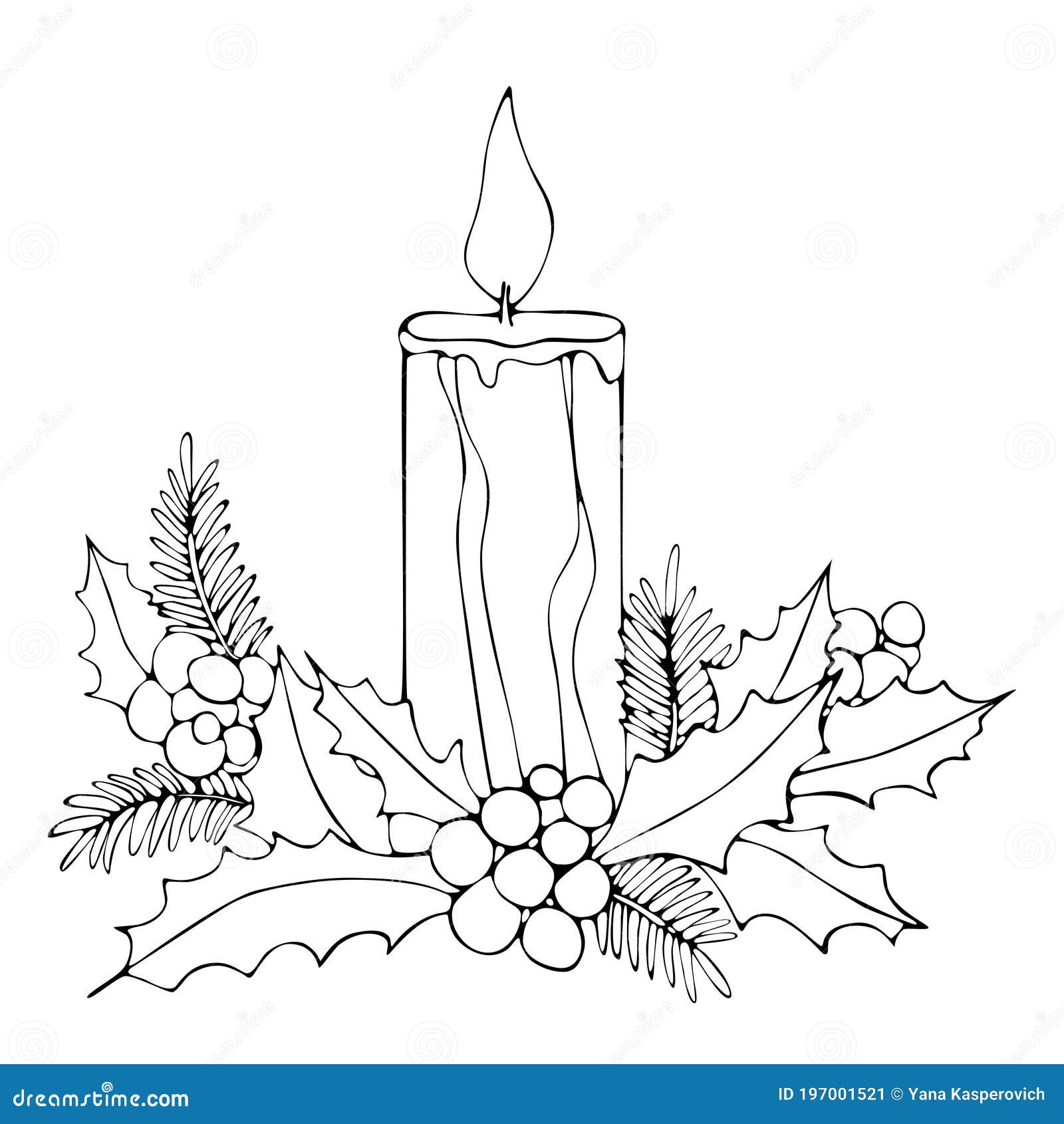 How to how christmas CANDLE kawaii l Como desenhar VELA de Natal