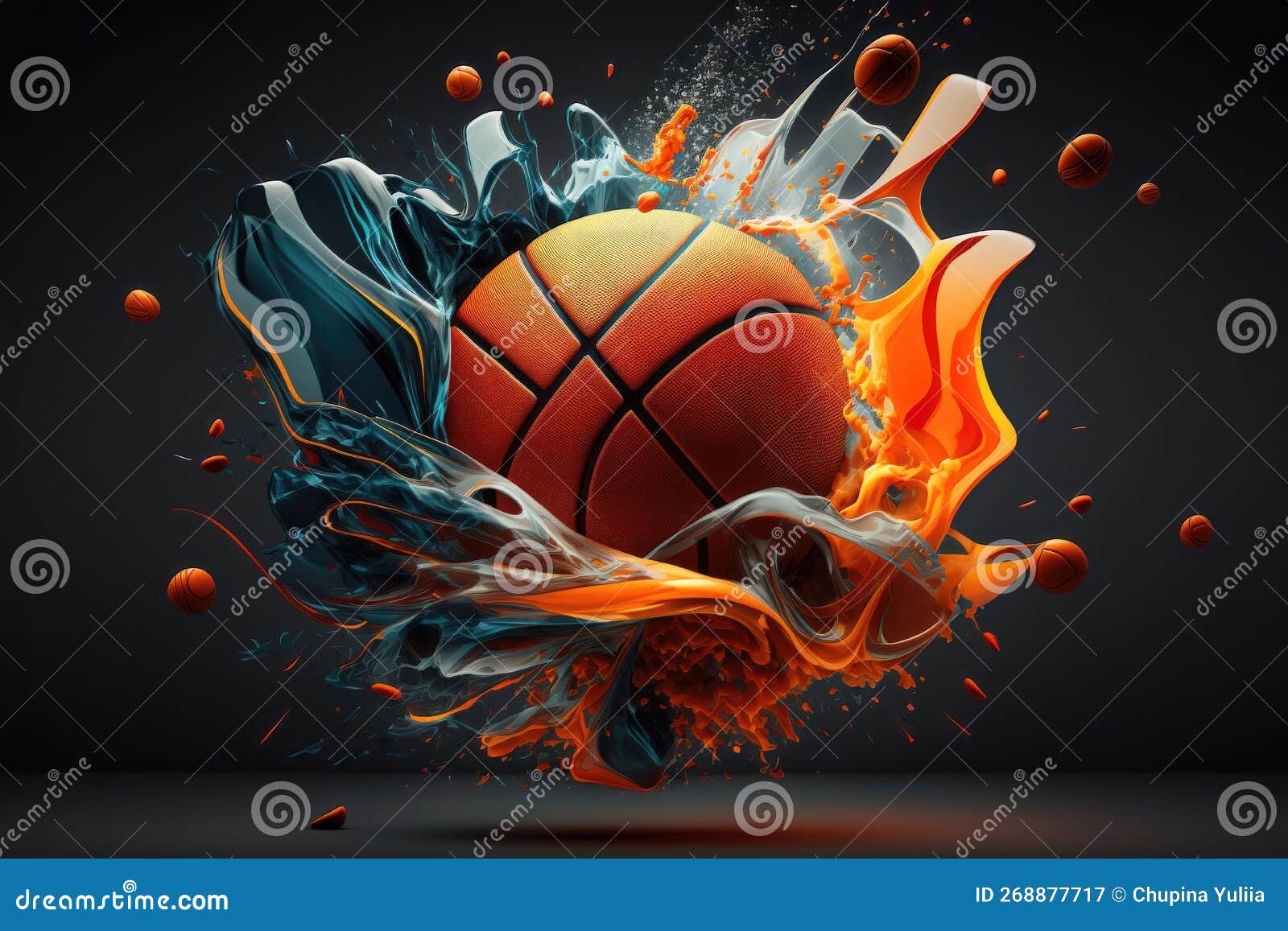Ilustração de uma bola de basquete