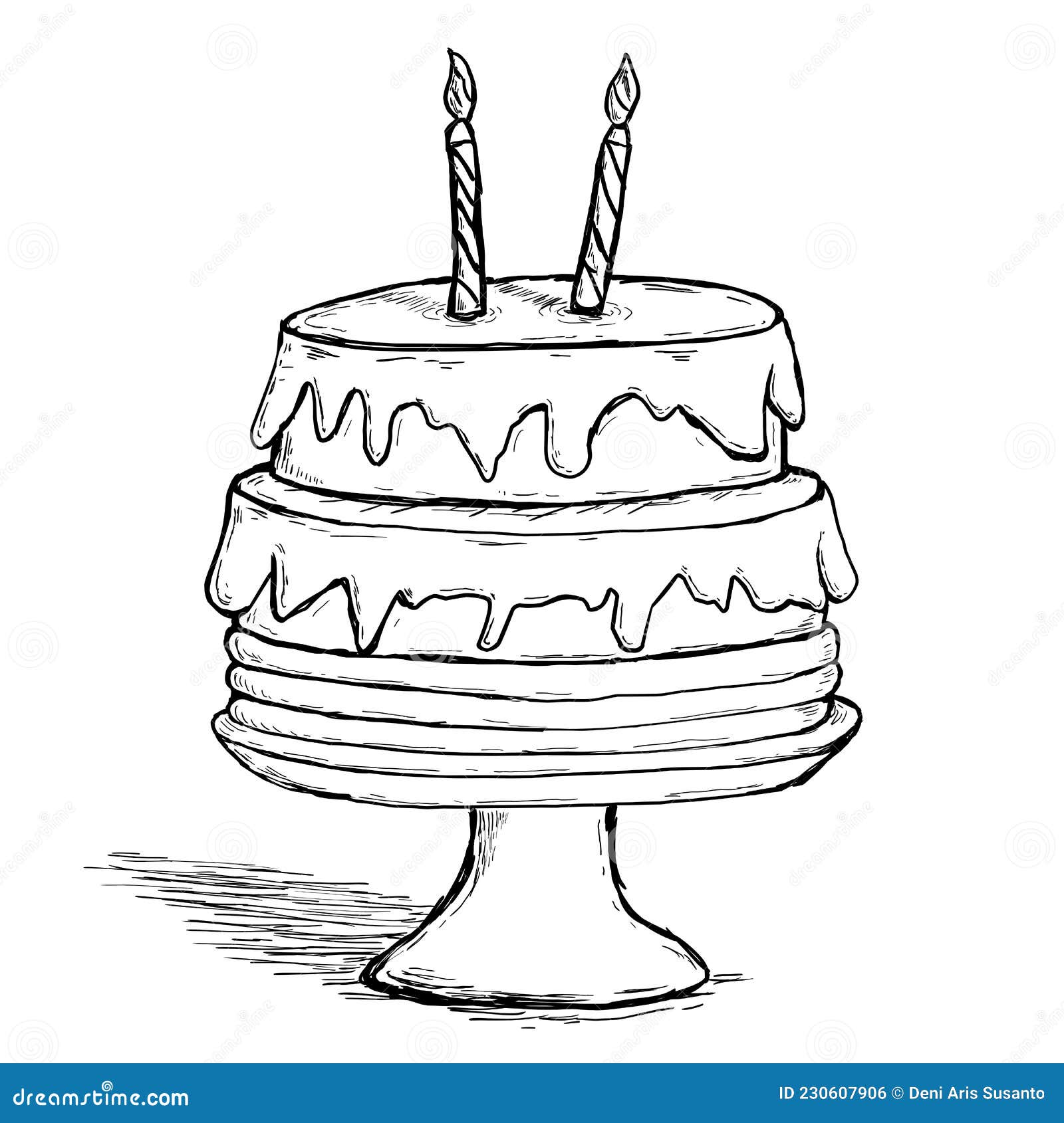 Desenho de Bolo de aniversário para Colorir - Colorir.com