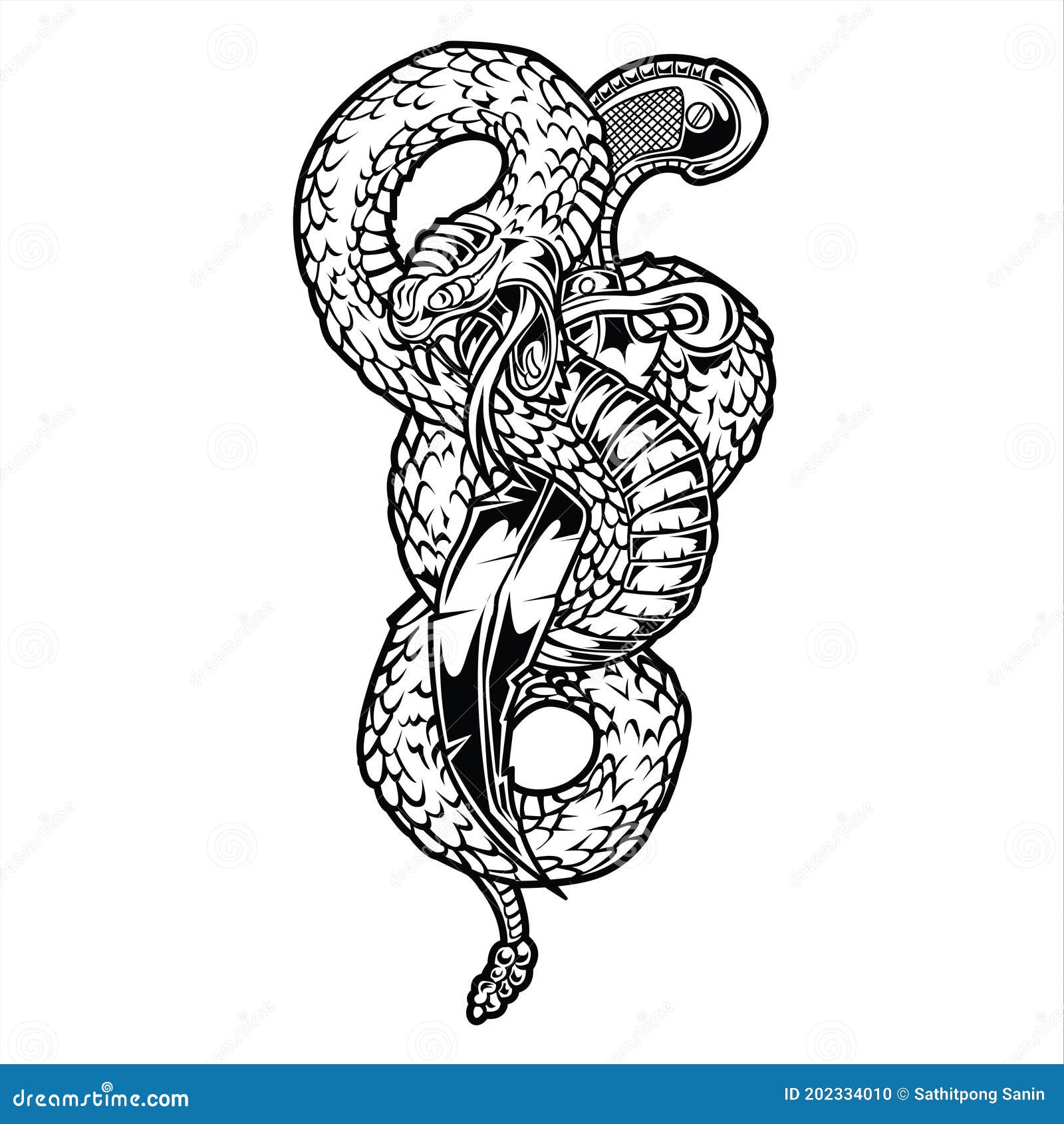 Serpente velha do jogo ilustração do vetor. Ilustração de fundo