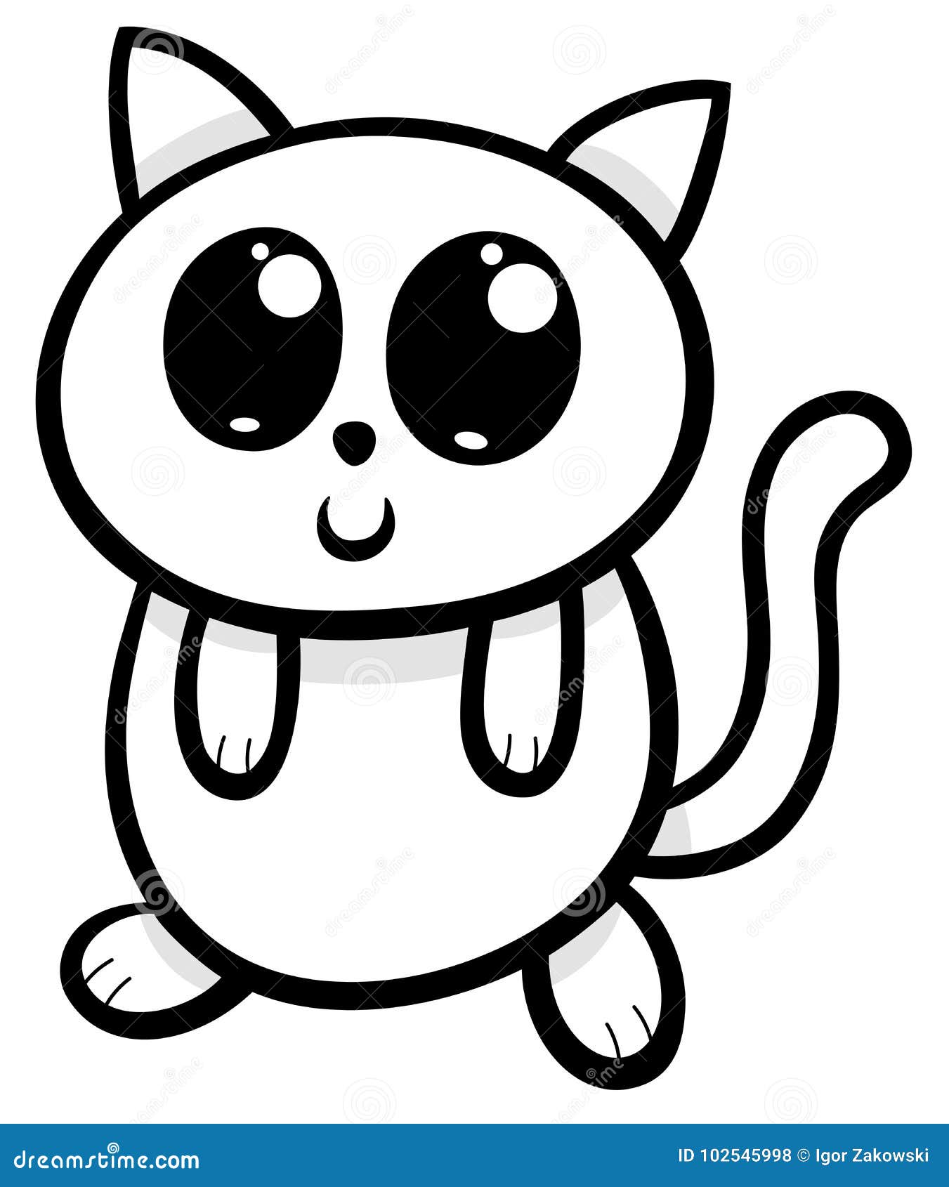 Gatos Kawaii Fofos. Estilo De Crianças. Gatos Dos Desenhos Animados  Ajustados, Ilustração Do Vetor. Adesivos, Ilustrações Educacionais,  Elementos De Design Isolado Para Livros Infantis Ilustraciones svg,  vectoriales, clip art vectorizado libre de