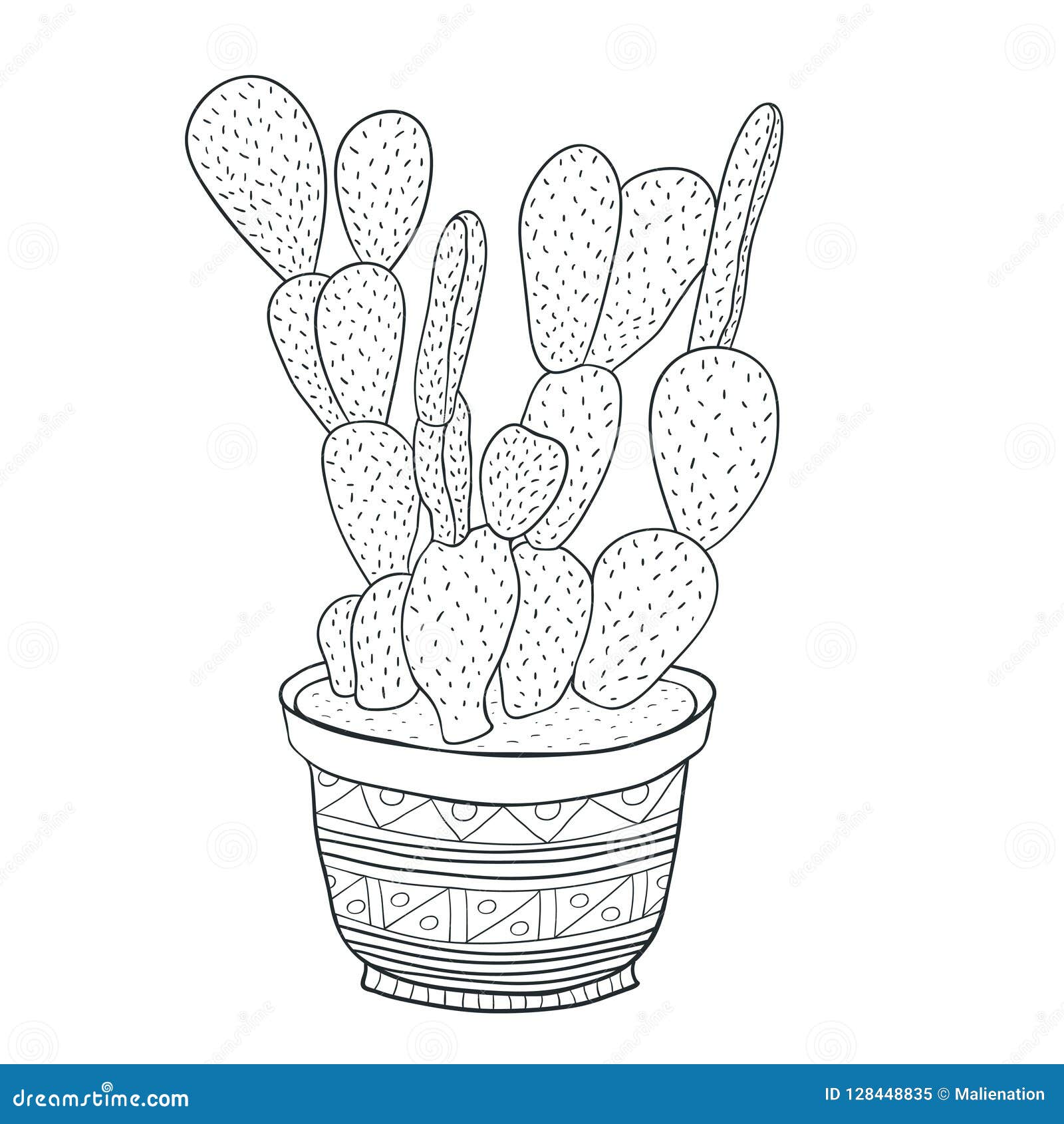 Ilustração Do Houseplant Do Cacto Linha Arte Do Vetor Do Opuntia Página  Adulta Do Livro Para Colorir Ilustração do Vetor - Ilustração de flor,  desenhado: 128448835