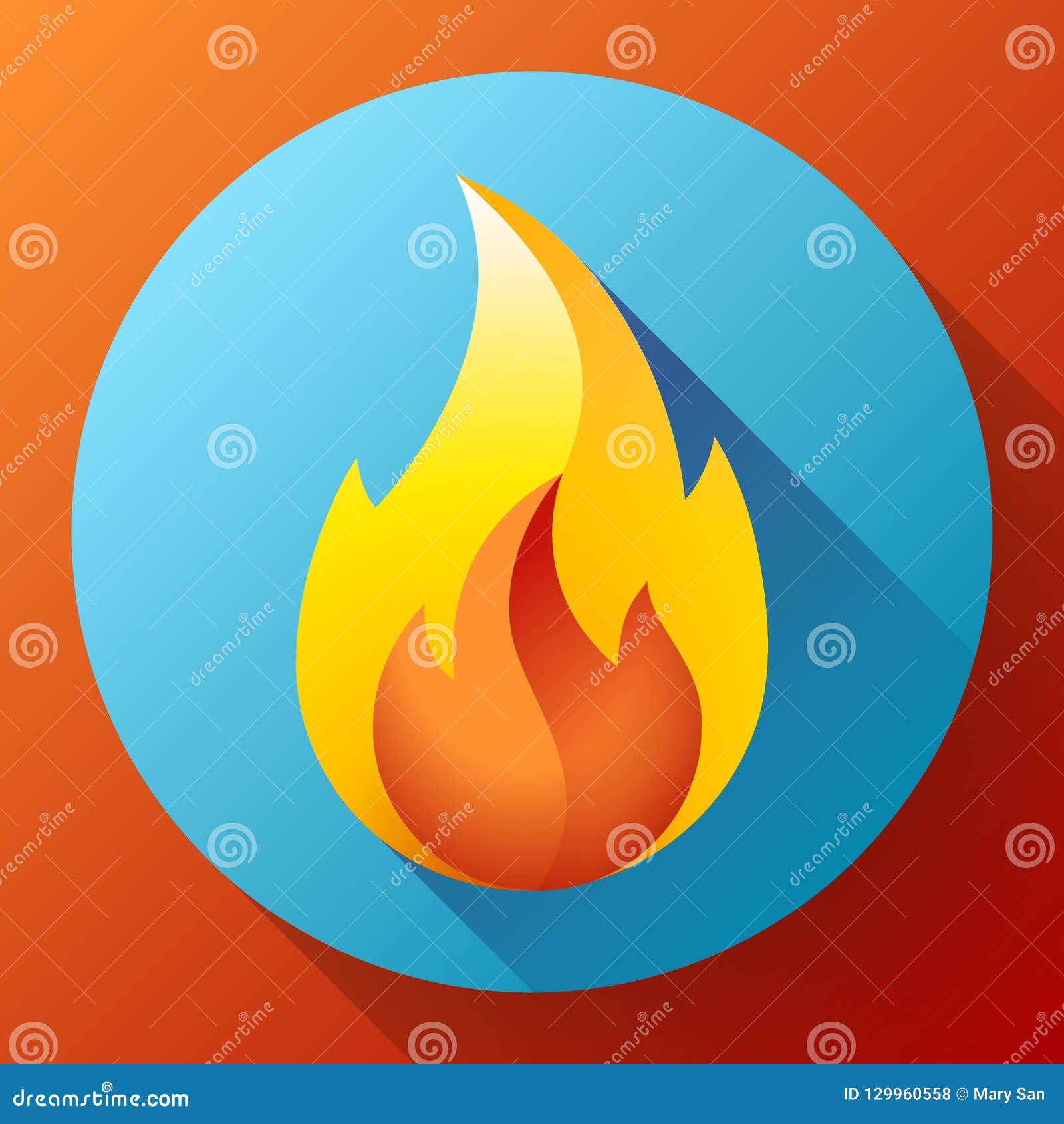 Ilustração Do Logotipo Do Vetor Do ícone Da Chama Do Fogo Vermelho  Ilustração do Vetor - Ilustração de inferno, flamejante: 129960558