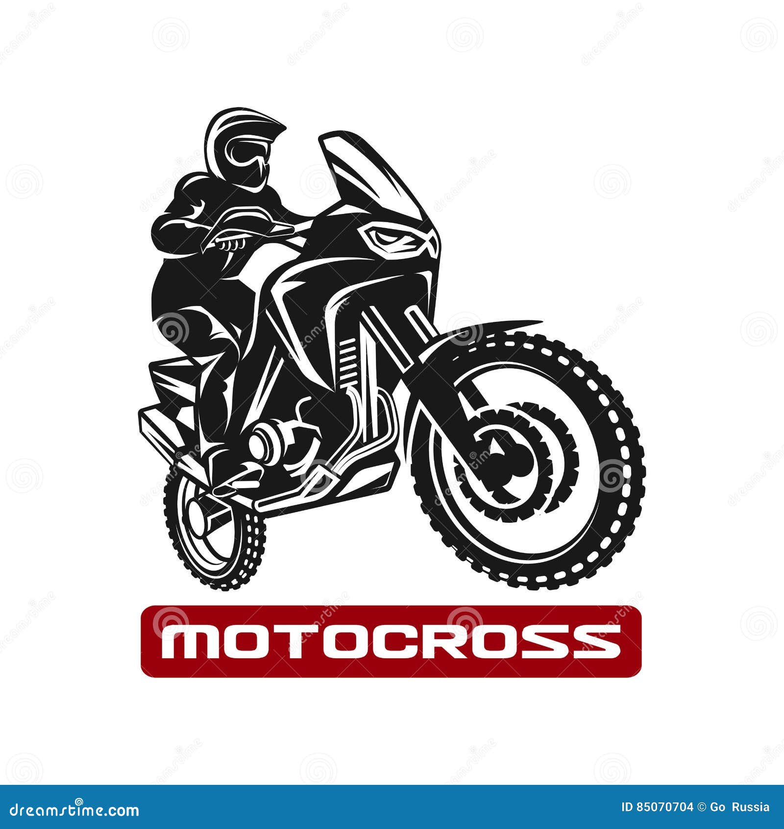 Logotipo dos desenhos animados de motocross