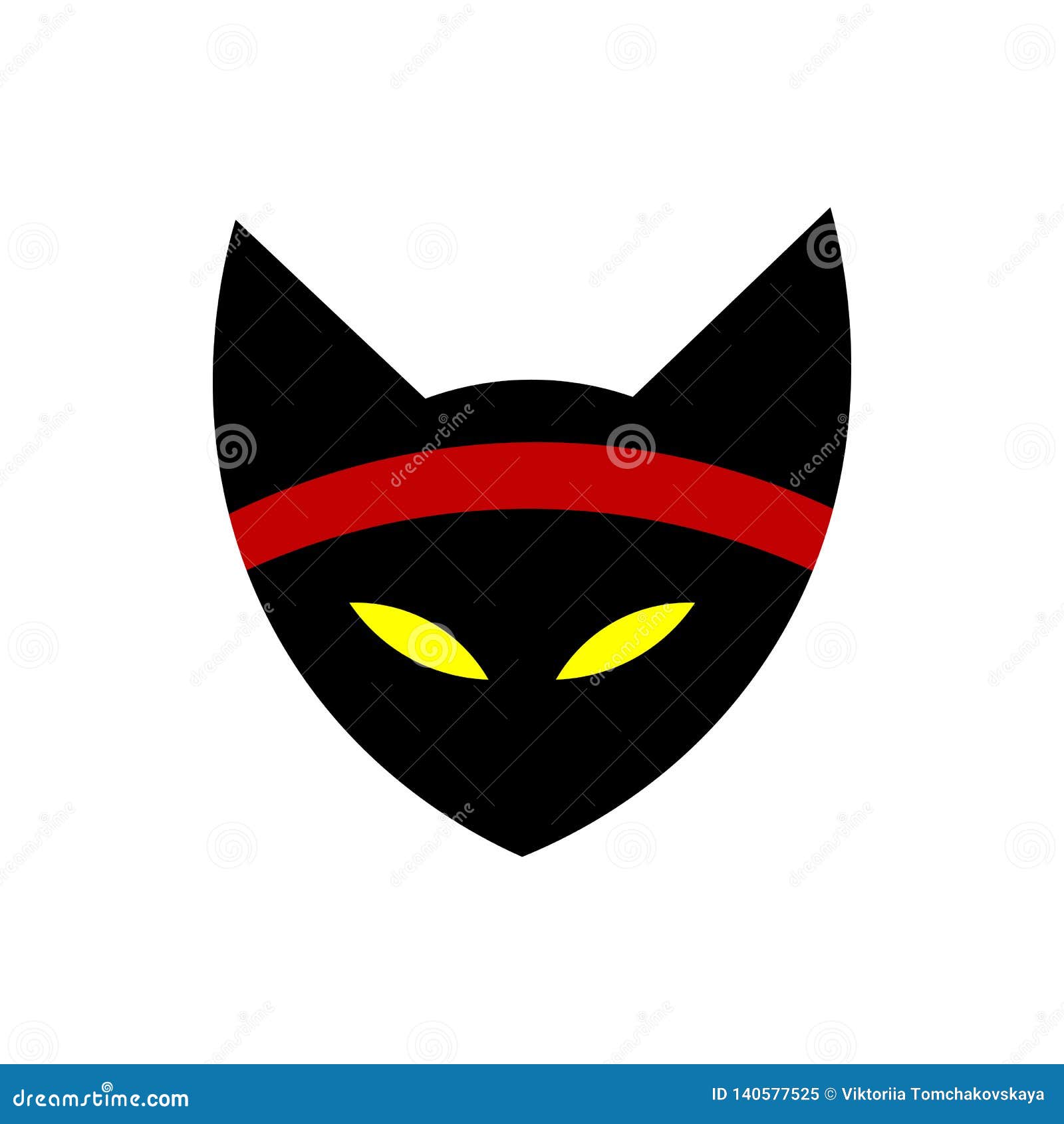 Ilustração Do Ninja Do Gato Um Gato Com Uma Atadura Crianças Chinesas De  KONGFU Ilustração Stock - Ilustração de arte, fofofo: 140577612