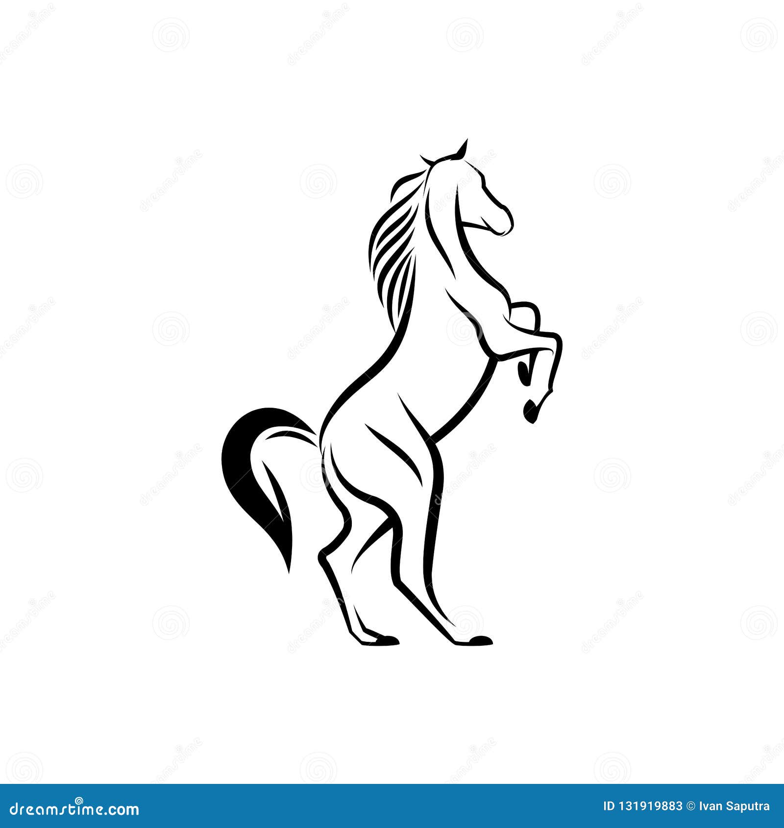 Cavalo Logo Template ilustração do vetor. Ilustração de vestimenta -  150673086