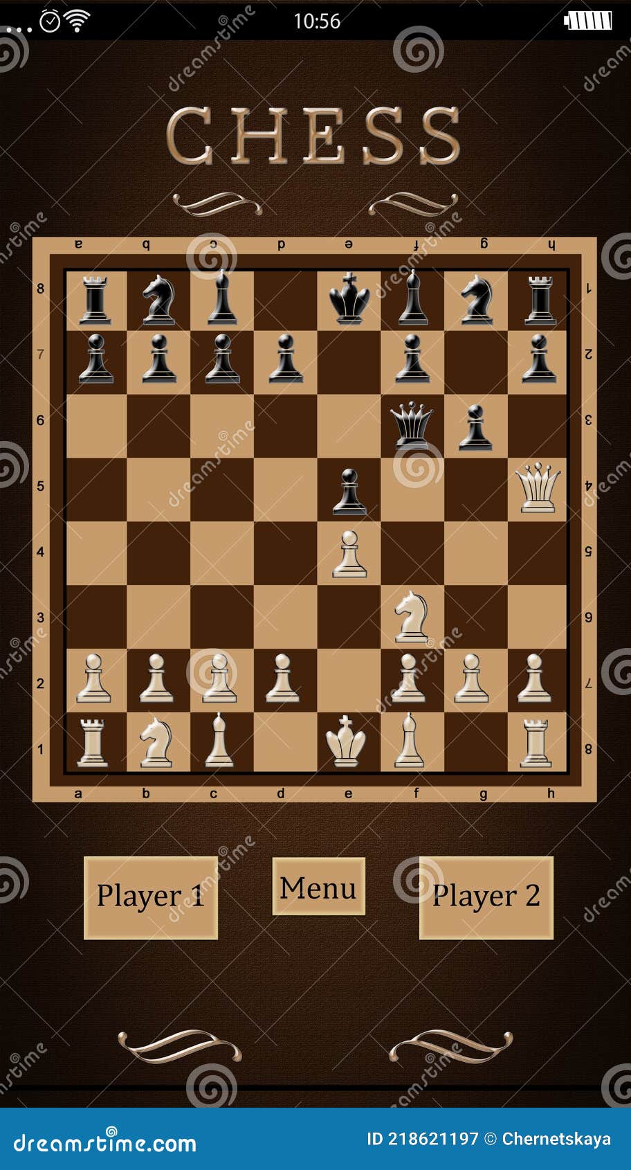 ilustração de tabuleiro de xadrez xadrez com peças em preto e