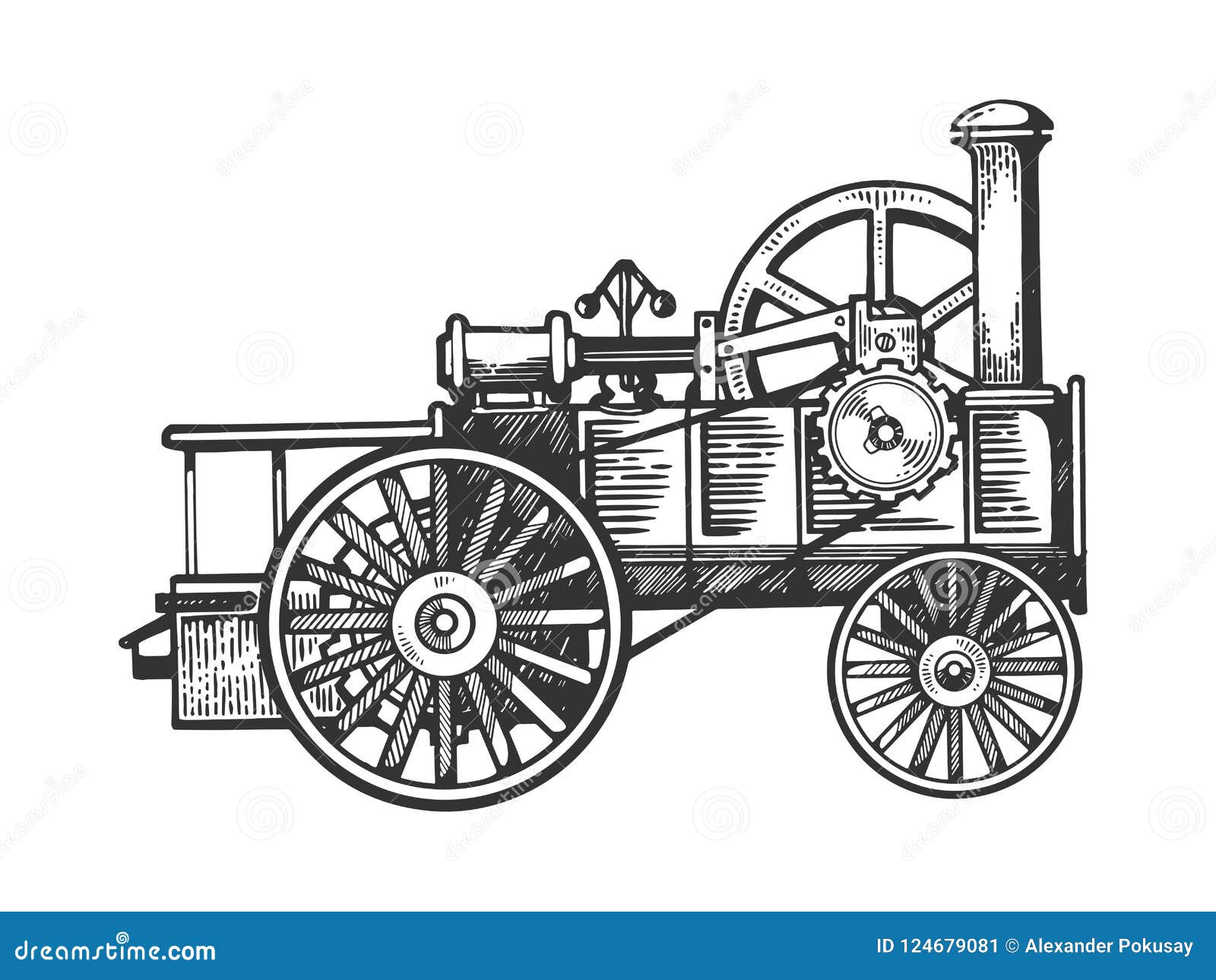 Ilustração em vetor de desenho animado isolado de passeio de trem de trator  agrícola