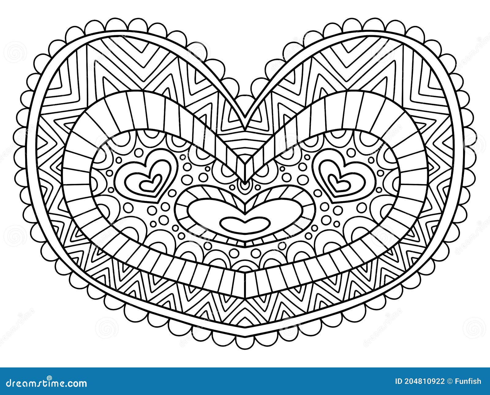 Página De Colorir Mandala Para Crianças E Adultos Do Feliz Dia Dos  Namorados Ilustração do Vetor - Ilustração de branco, mandala: 209423652