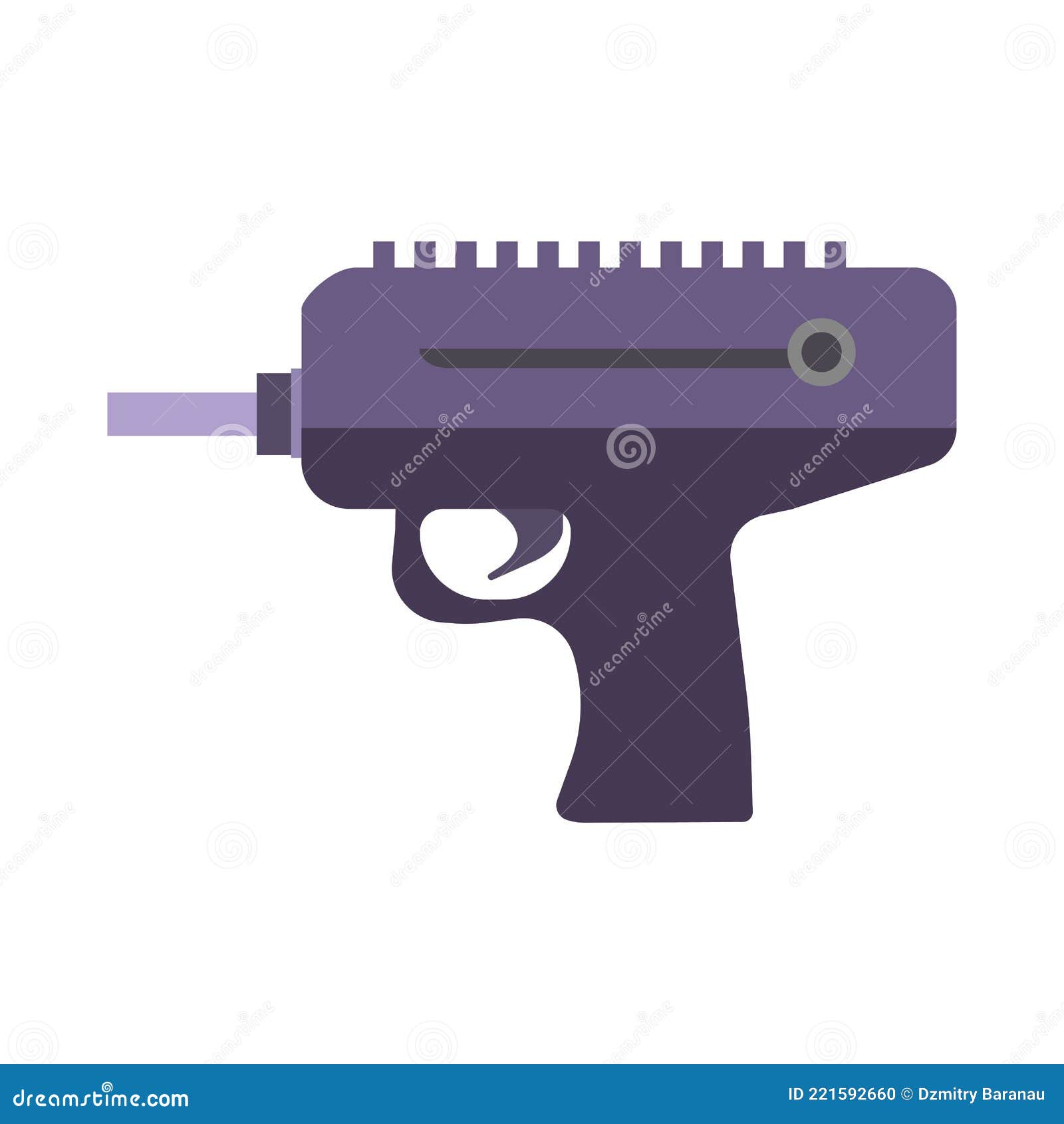 revólver pistola arma ilustração vetorial isolado. arma de fogo