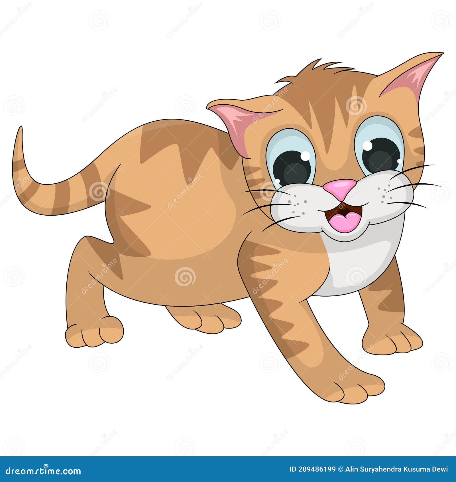 Desenho Animado De Gato. Vetor De Clipart De Gatos Ilustração do