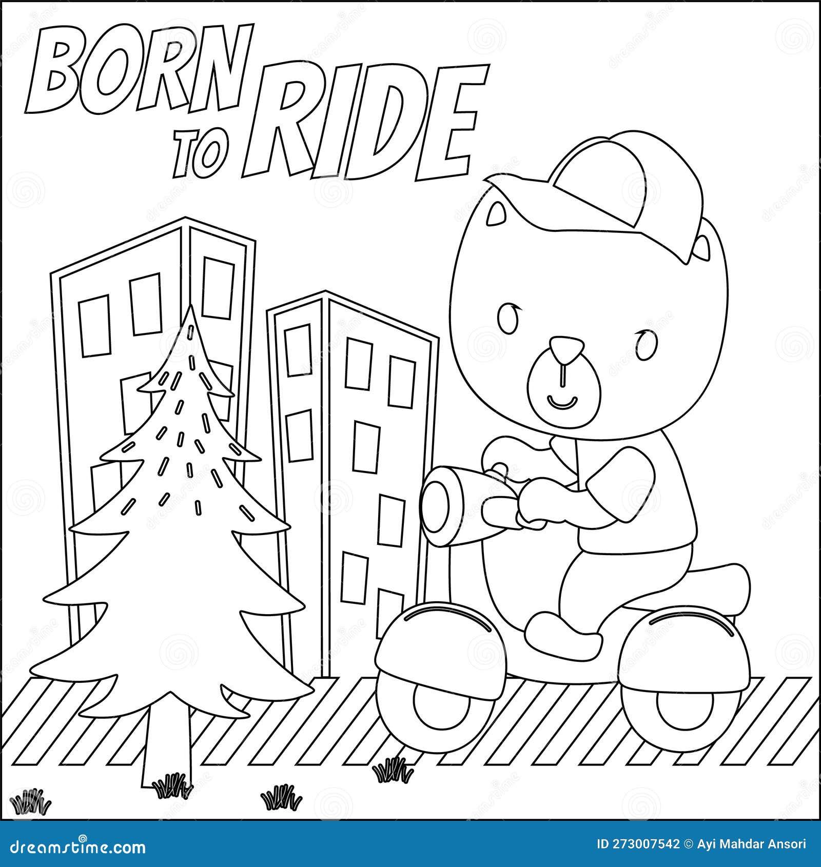 Design simples de moto para bebês livro para colorir