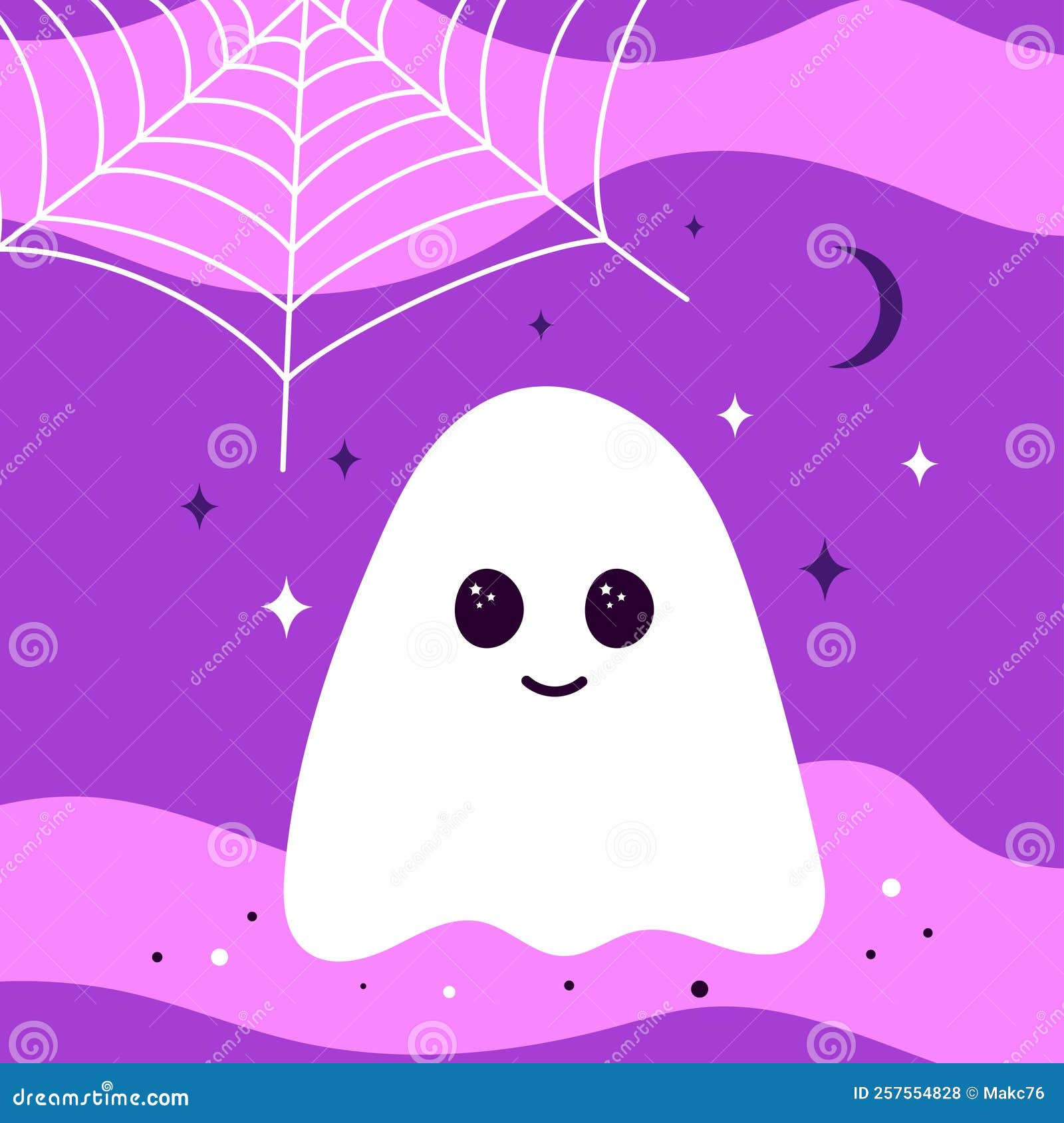 Personagem de desenho animado fantasma de halloween