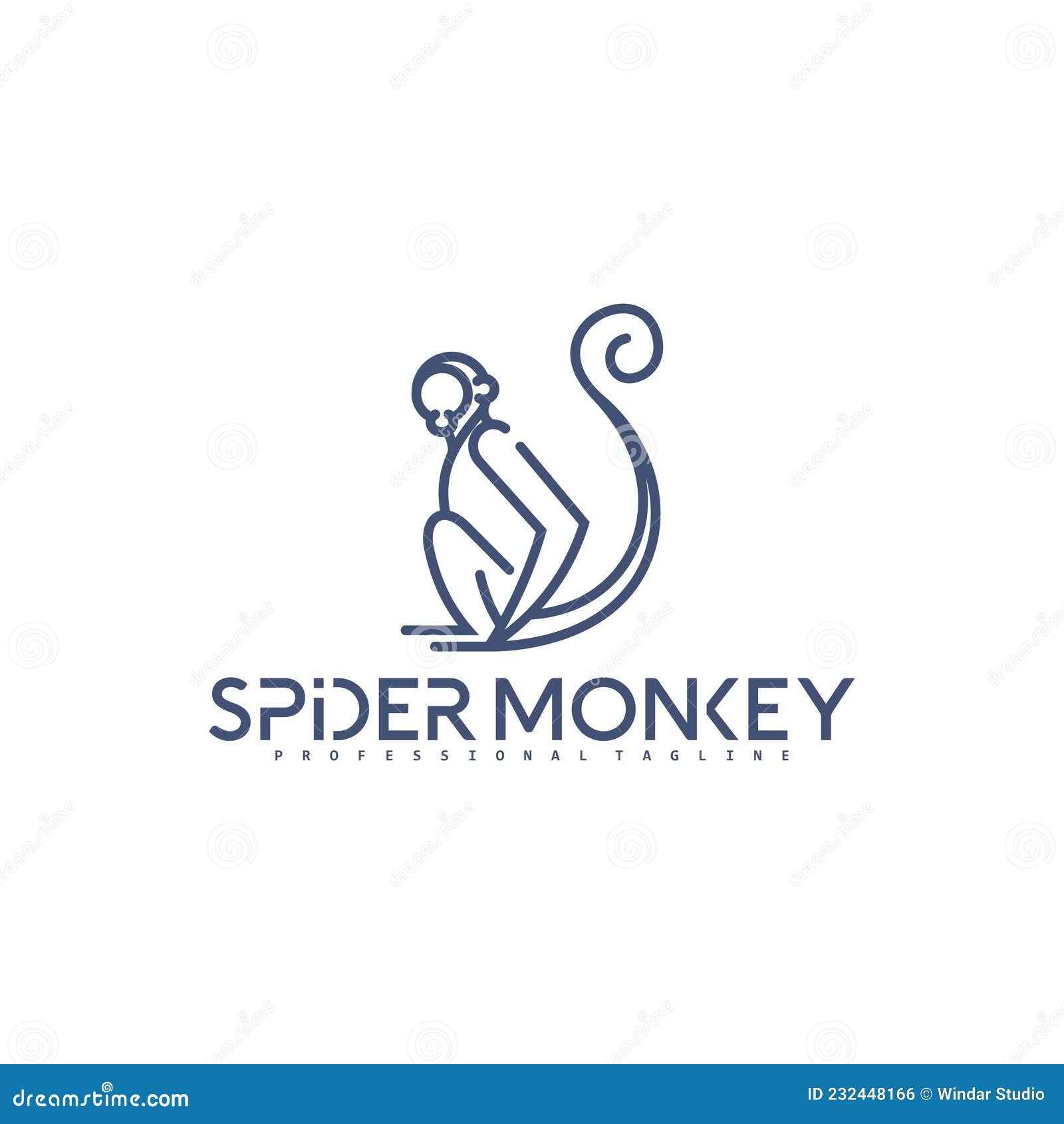 Desenho Animado De Macaco-aranha Ilustração do Vetor - Ilustração