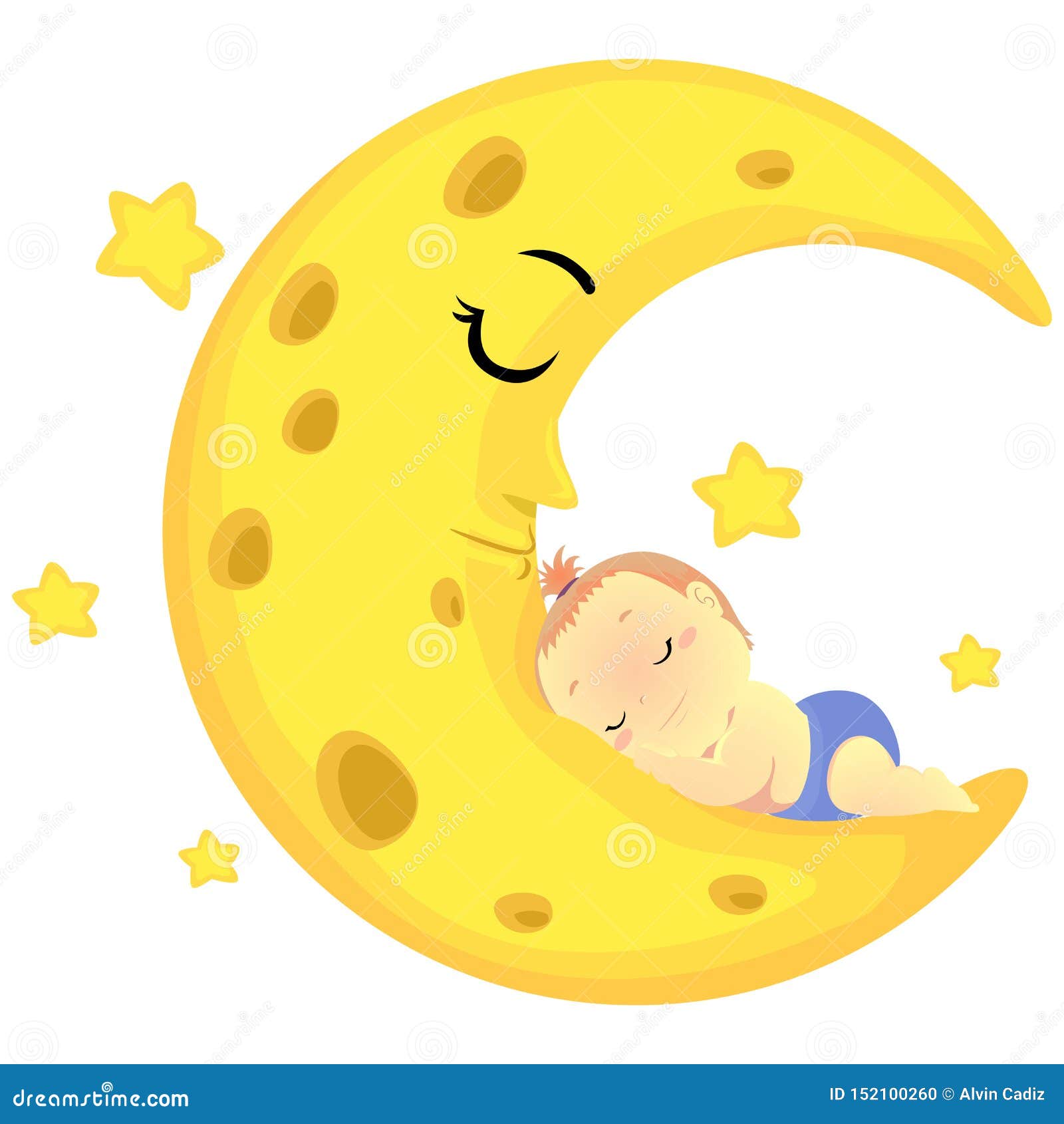 Ilustração Do Sono De Bebê Fofo Ilustração do Vetor - Ilustração