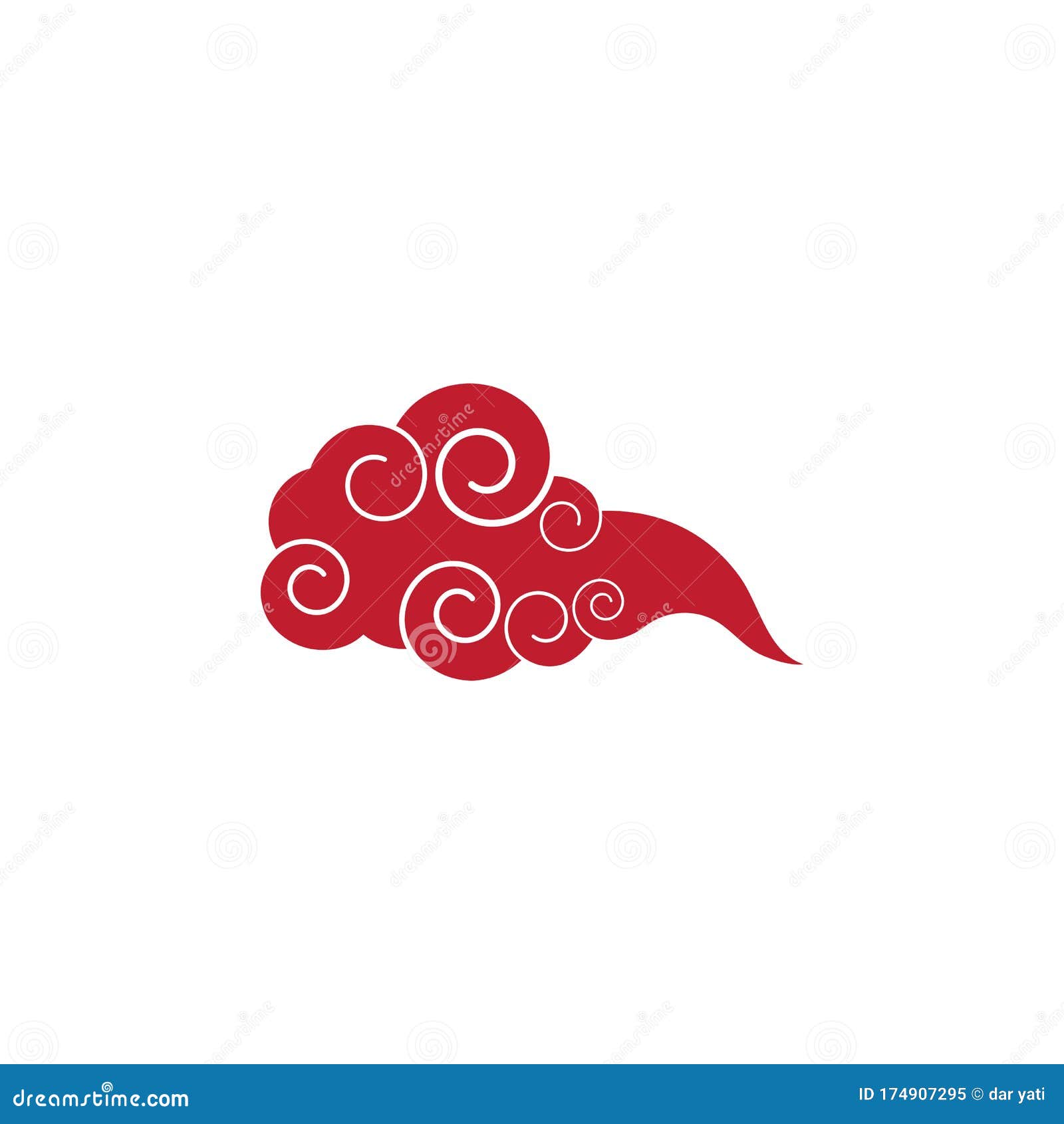 Vetores de Vetor De Logotipo Chinês Em Nuvem e mais imagens de