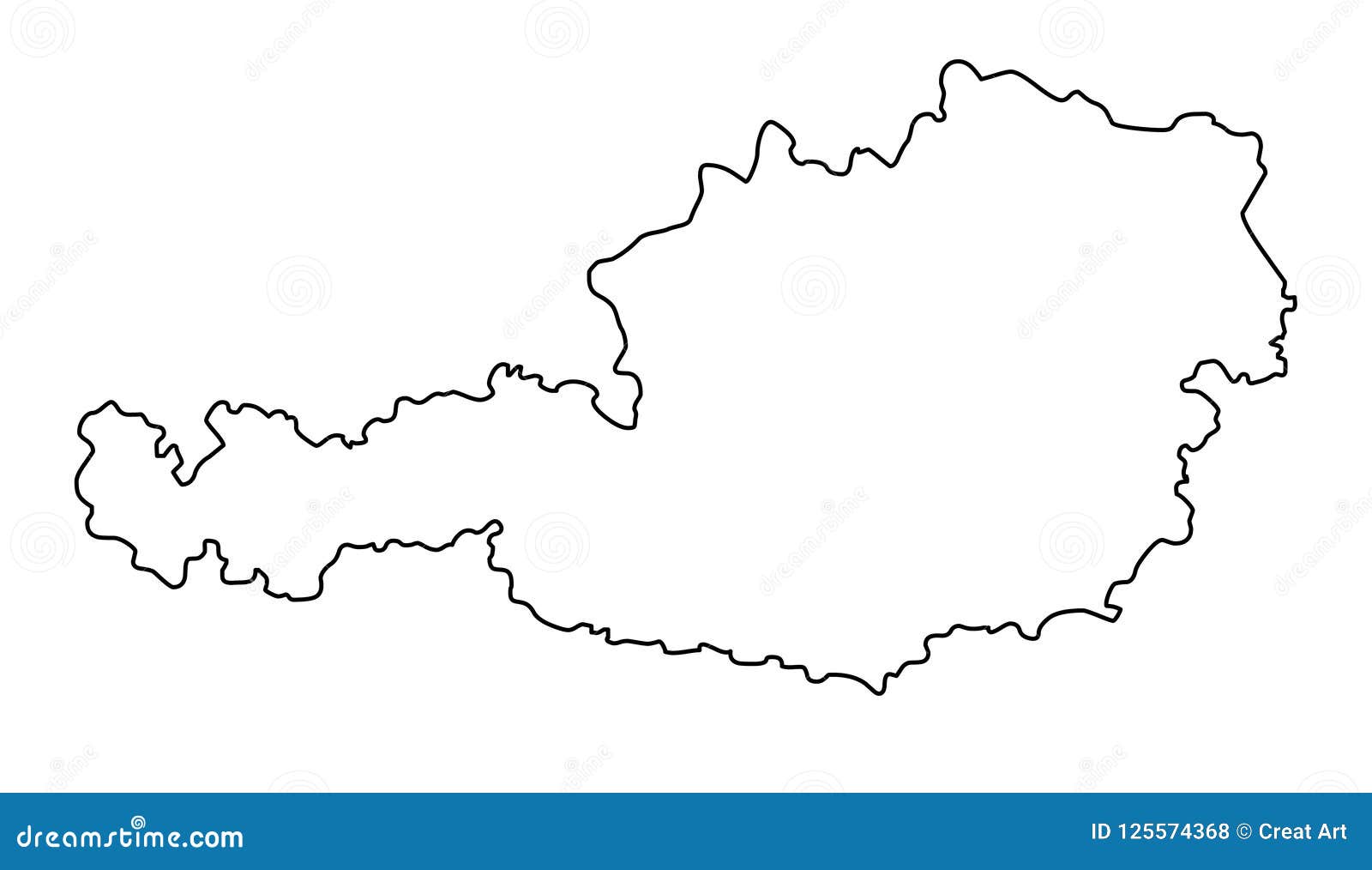 Áustria simplificou o mapa ilustração do vetor. Ilustração de europeu -  100123873