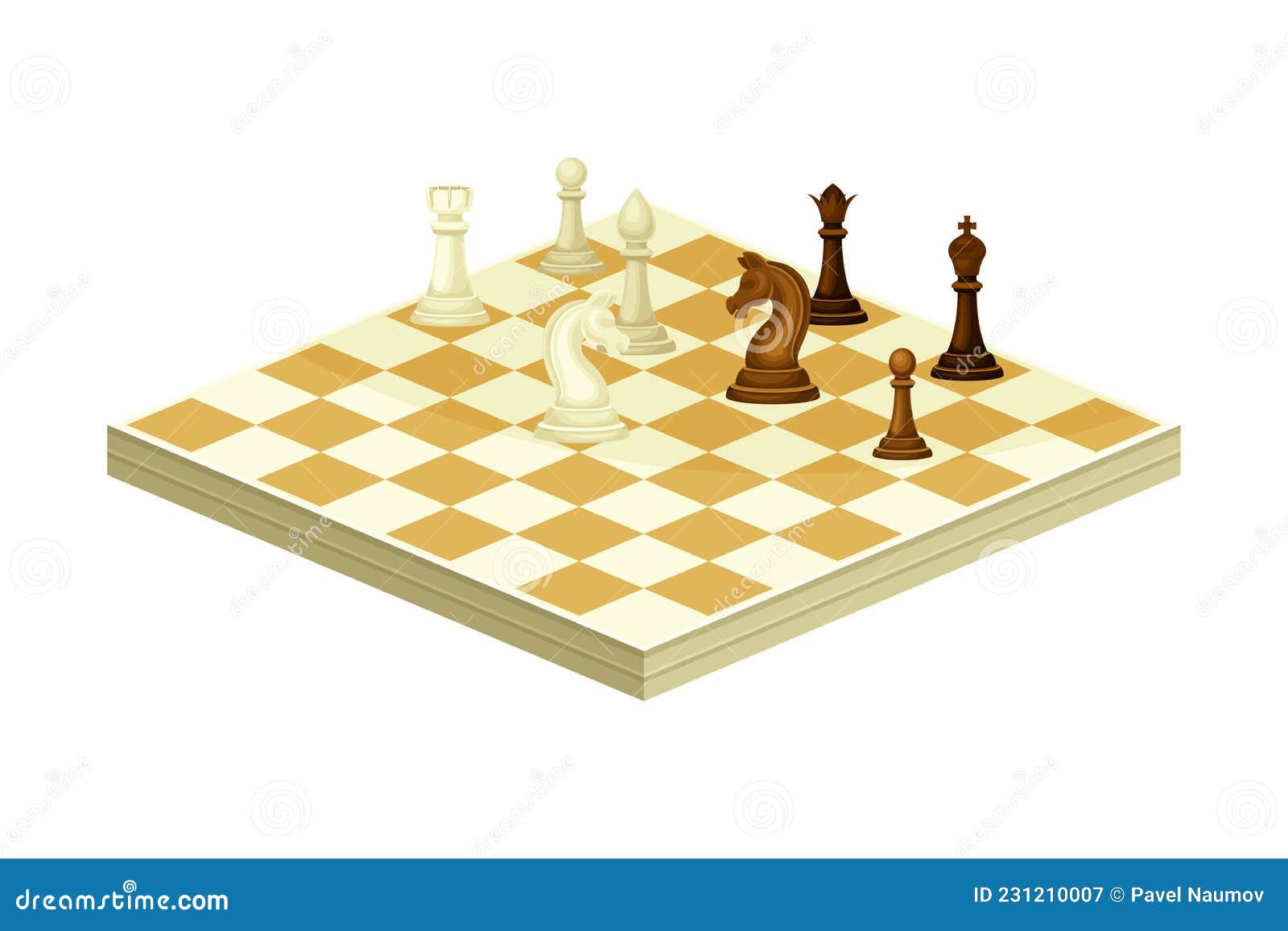 Jogo de tabuleiro de xadrez, conceito de competição, ícone de