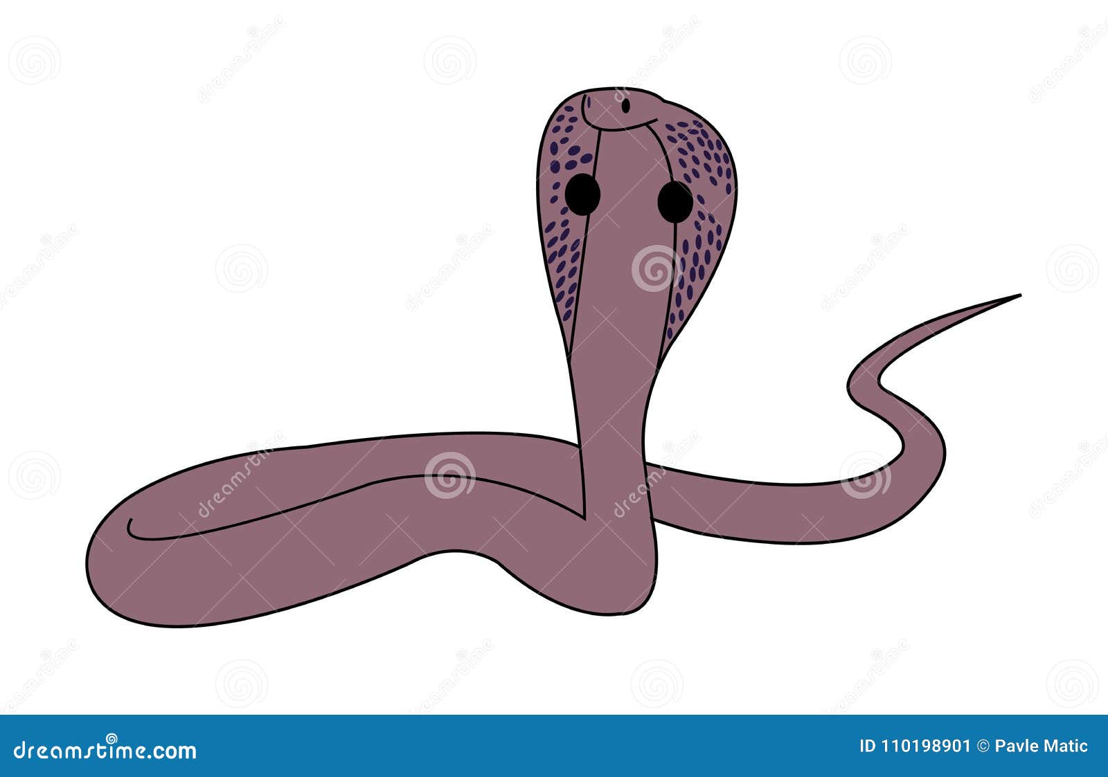 Serpente Da Cobra Dos Desenhos Animados Ilustração do Vetor