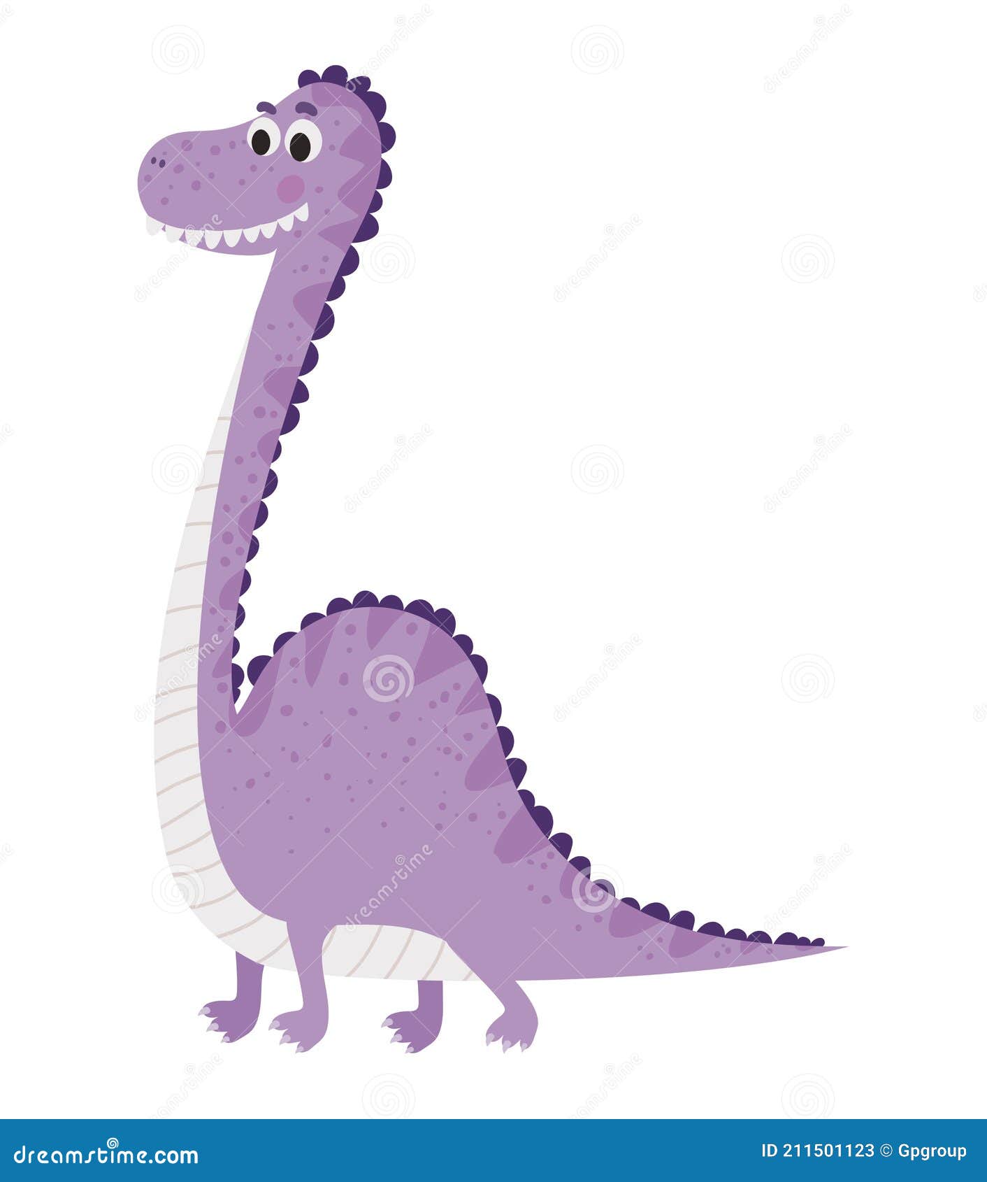 Ilustração Infantil De Um Dinossauro Roxo Ilustração do Vetor - Ilustração  de divertir, dino: 211501123