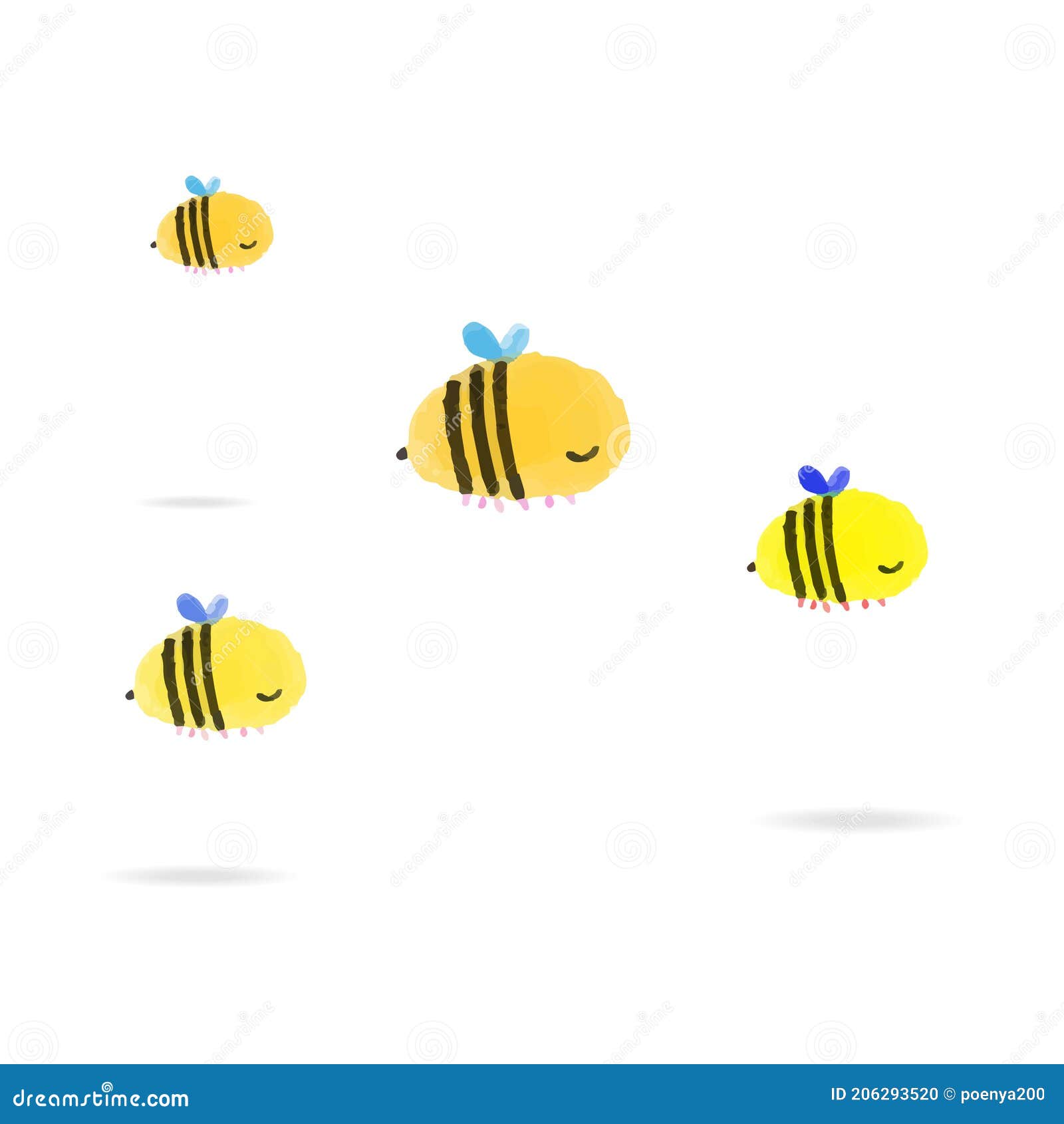 Desenho de abelha voadora simples desenho vetorial abelha isolada