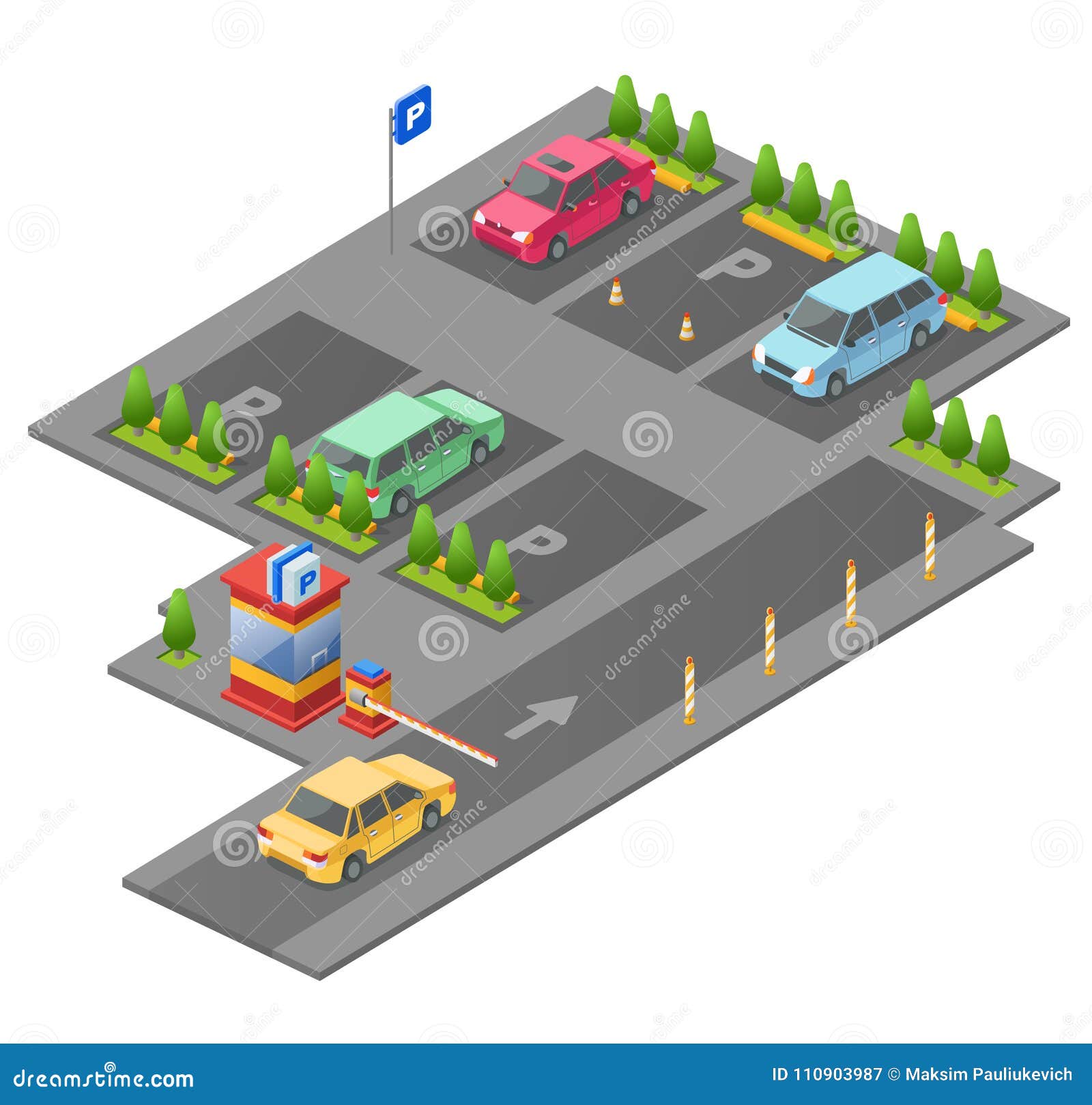 Vaga de estacionamento para carros pequenos 3D model - Baixar Arquitectura  no